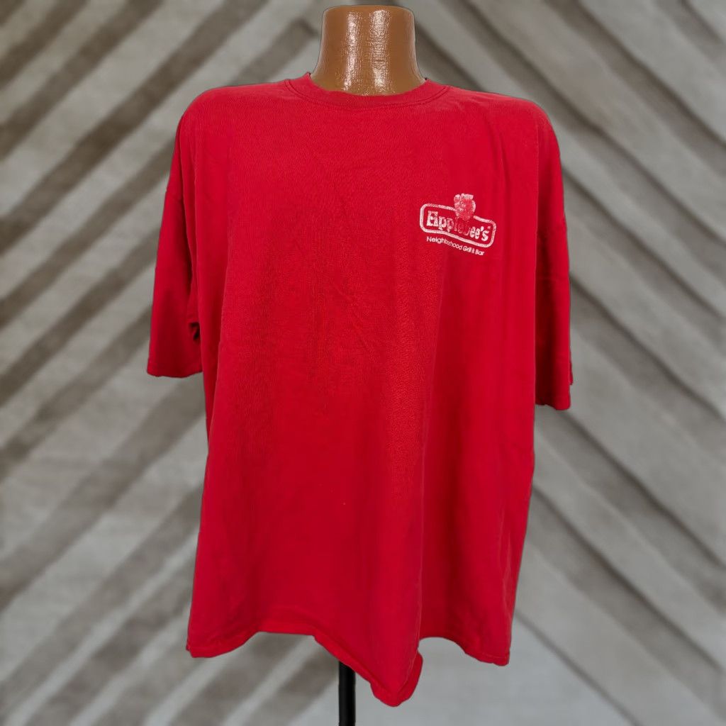 Gildan VINTAGE Applebee's Shirt 2XL Men Red 90s Gildan T-Shirt Size US XXL / EU 58 / 5 - 1 Thumbnail