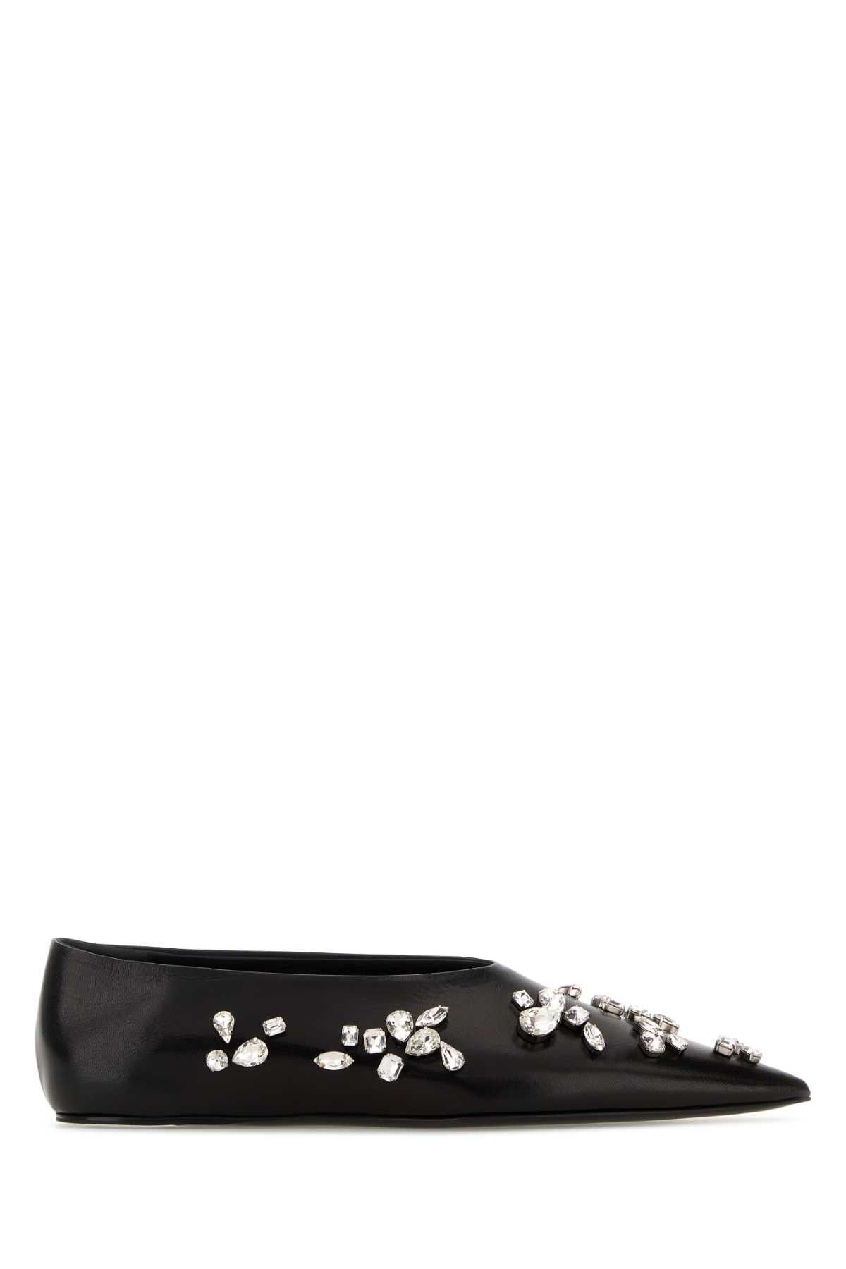Jil Sander Black Leather Ballerinas Size US 6 / IT 36 - 1 Thumbnail