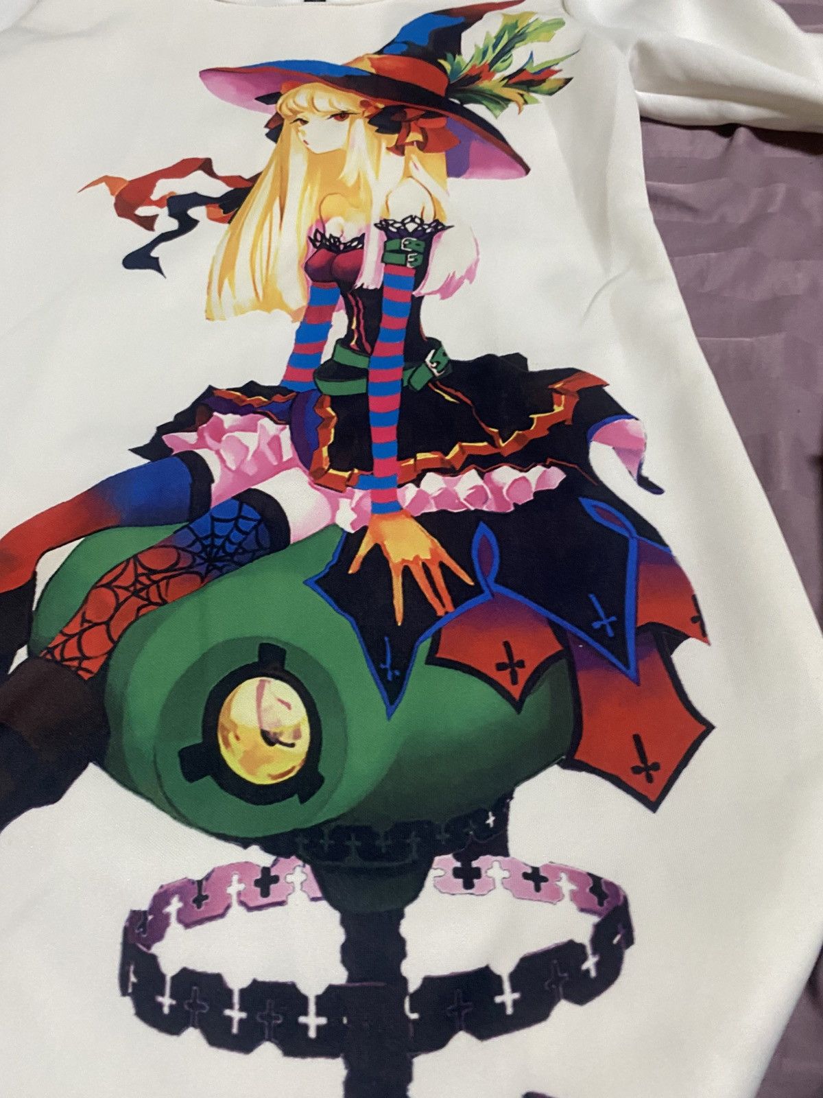Other ✨ Enchanting Anime White Graphic Witch Girl Long-Sleeve Size M / US 6-8 / IT 42-44 - 5 Thumbnail