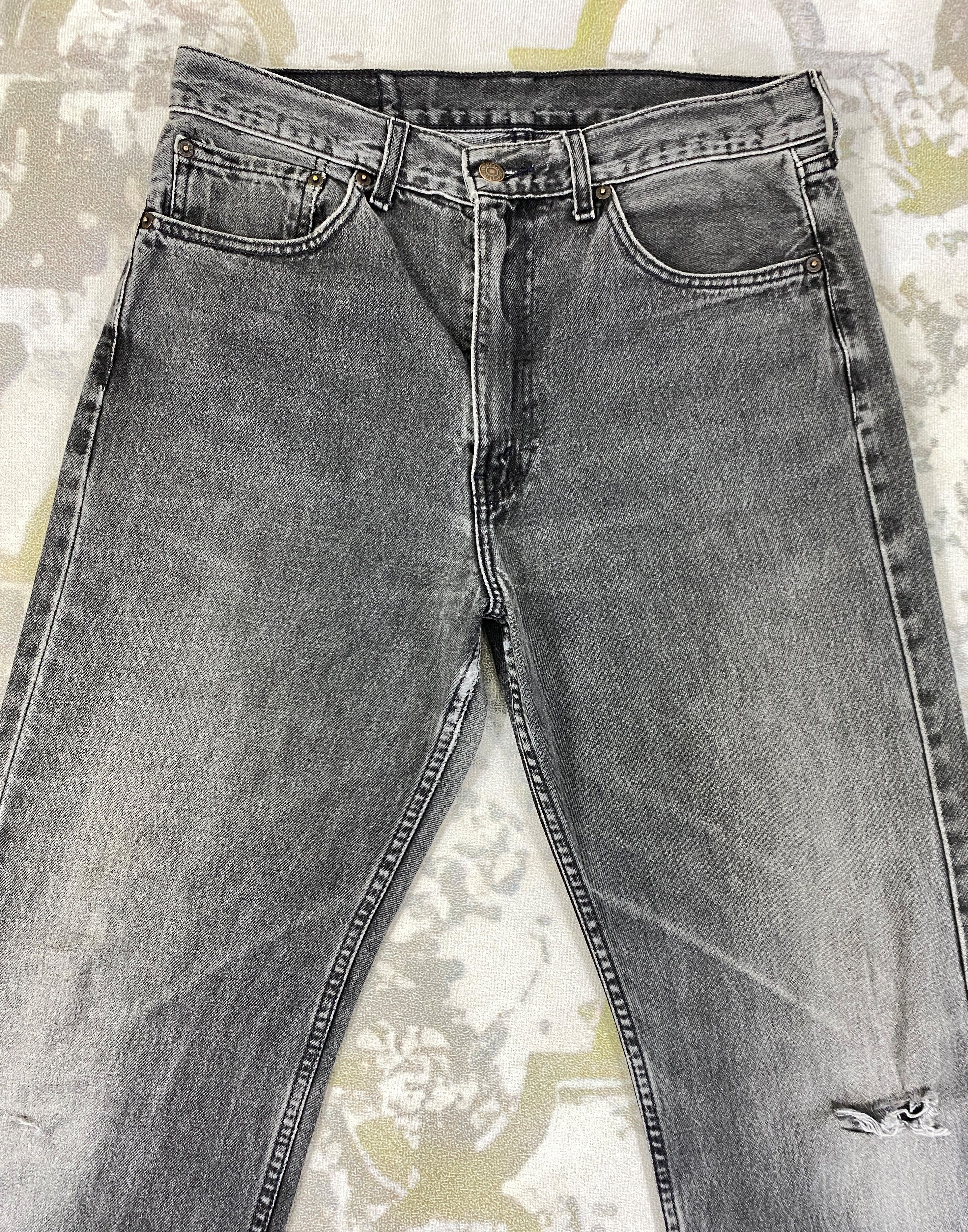 Levi's Distressed Grey Vintage Levi's 512 33x33 Denim -JN1928 Size US 33 - 3 Thumbnail