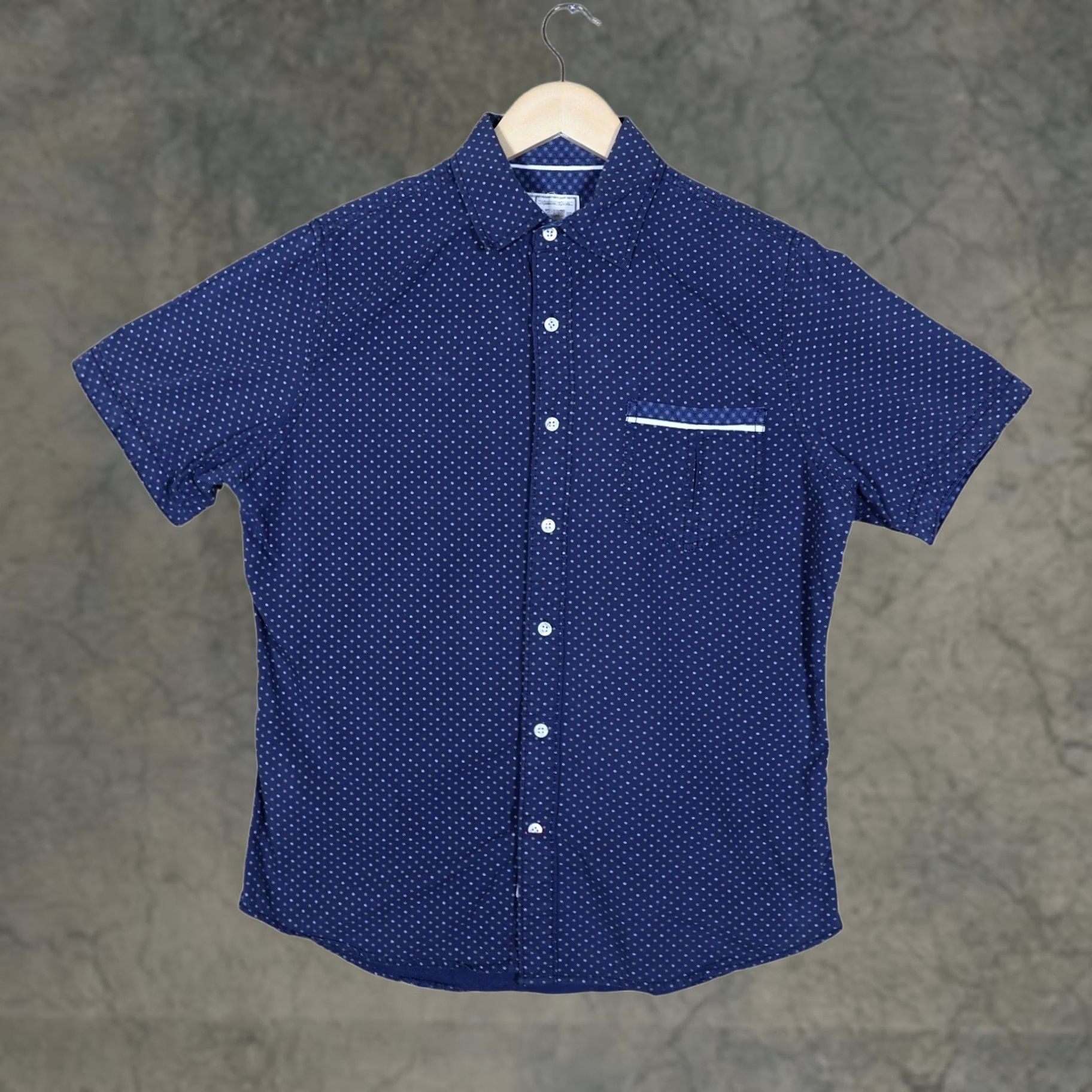 Alexander Julian Colours Alexander Julian Mens Small Dot Print Short Sleeve Button Down Shirt Size US S / EU 44-46 / 1 - 1 Thumbnail