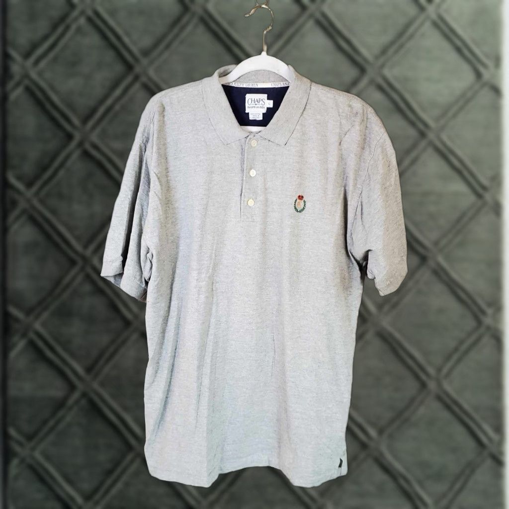 Chaps Chaps Ralph Lauren Polo Shirt Golf Mens Large L Gray Casual Polo Shirt Golf Mens L Gray Size US L / EU 52-54 / 3 - 1 Thumbnail