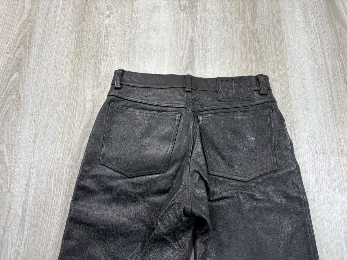 Genuine Leather × Leather × Vintage Womens biker motorcycle leather pants Gipsy Size 30 Size 24" / US 00 / IT 34 - 11 Thumbnail