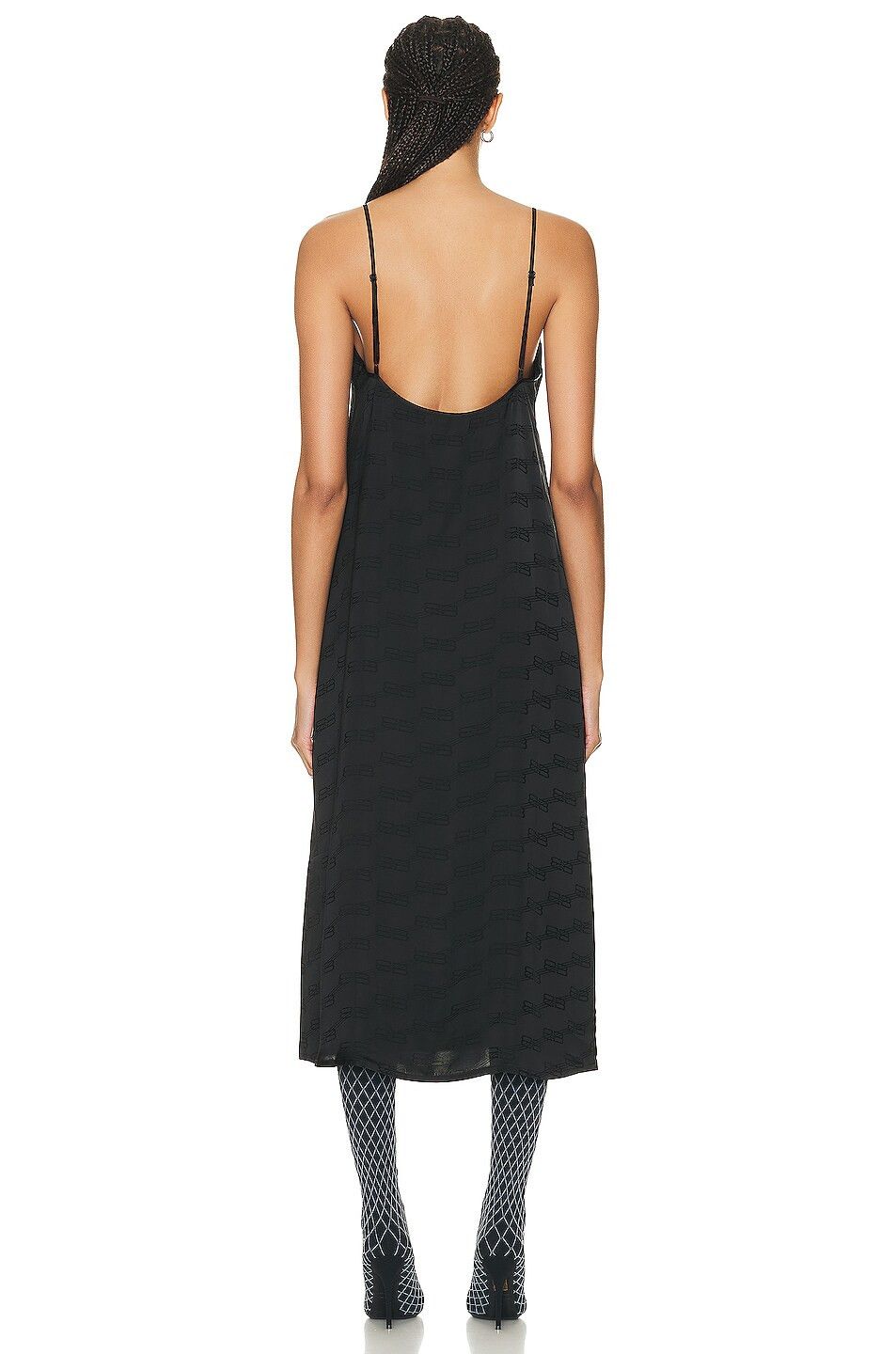 Balenciaga o1bcso1str0924 BB Monogram Pyjama Dress in Black Size M / US 6-8 / IT 42-44 - 3 Thumbnail