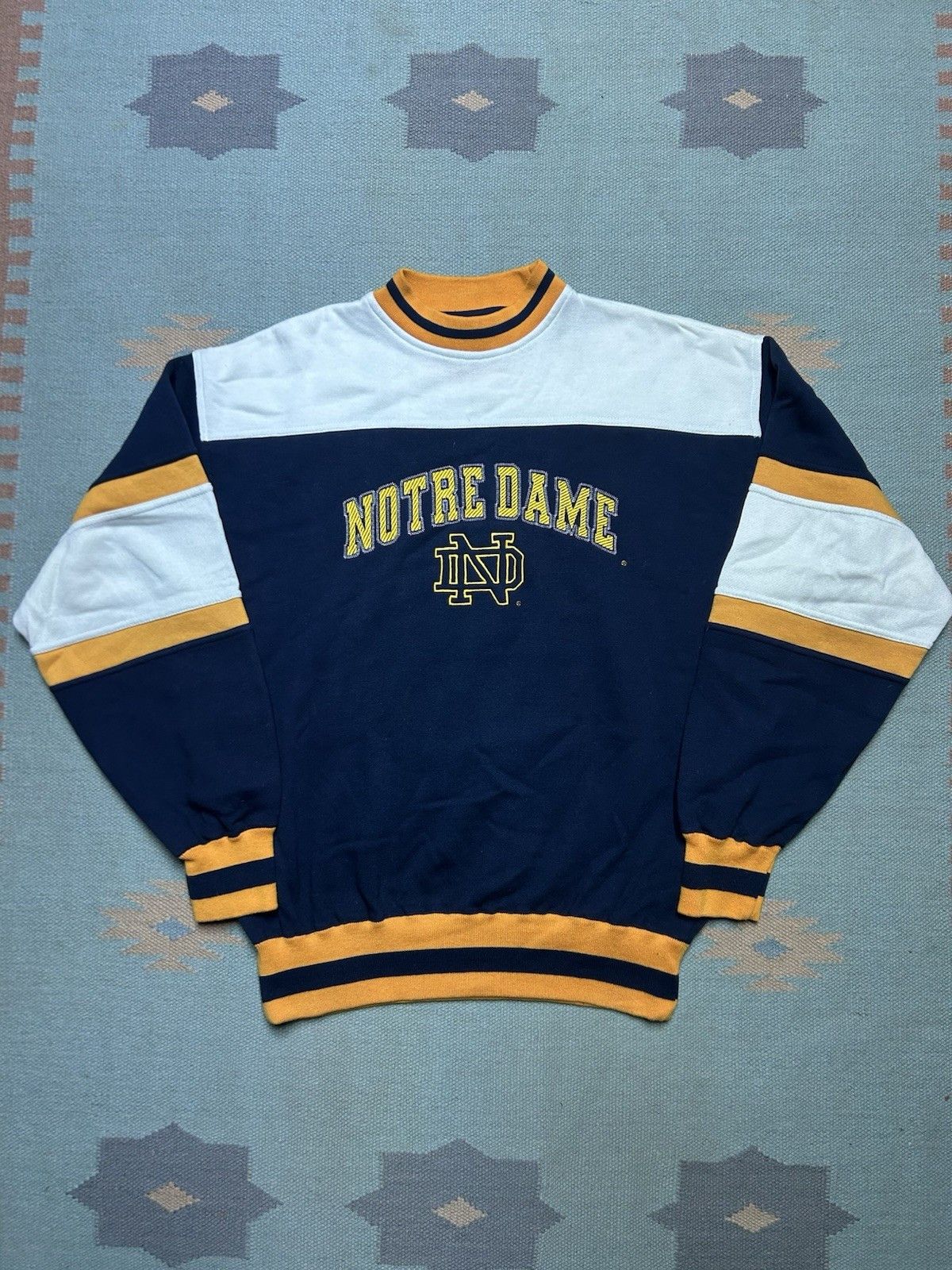 Vintage Vtg sweatshirt Notre dame fighting Irish cut & sew large Size US L / EU 52-54 / 3 - 1 Thumbnail