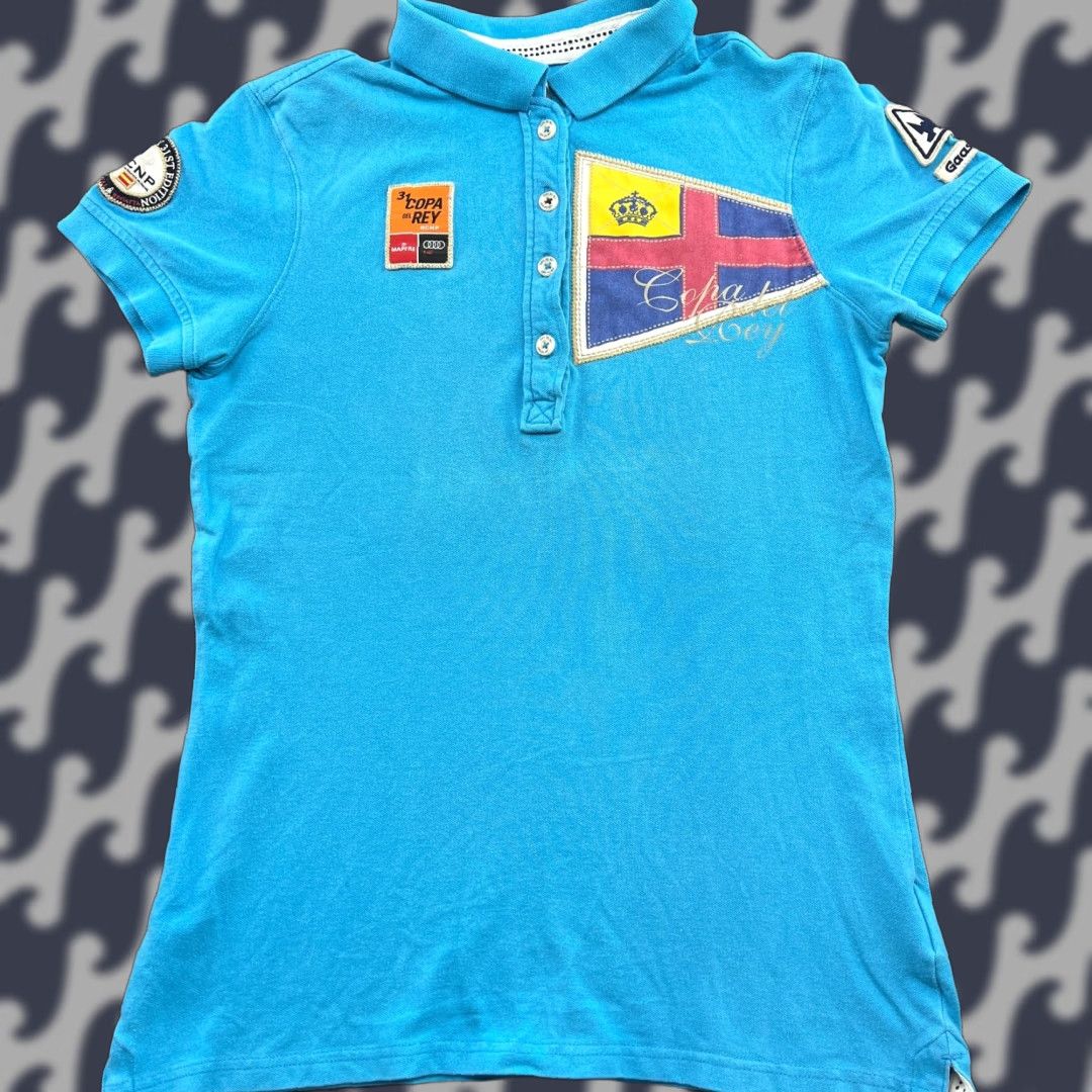 Vintage Gaastra Polo Shirt Mens Small Blue Regatta Sailing Yachting Copa Del Rey 31th Capo Del Rey? Size US S / EU 44-46 / 1 - 1 Thumbnail