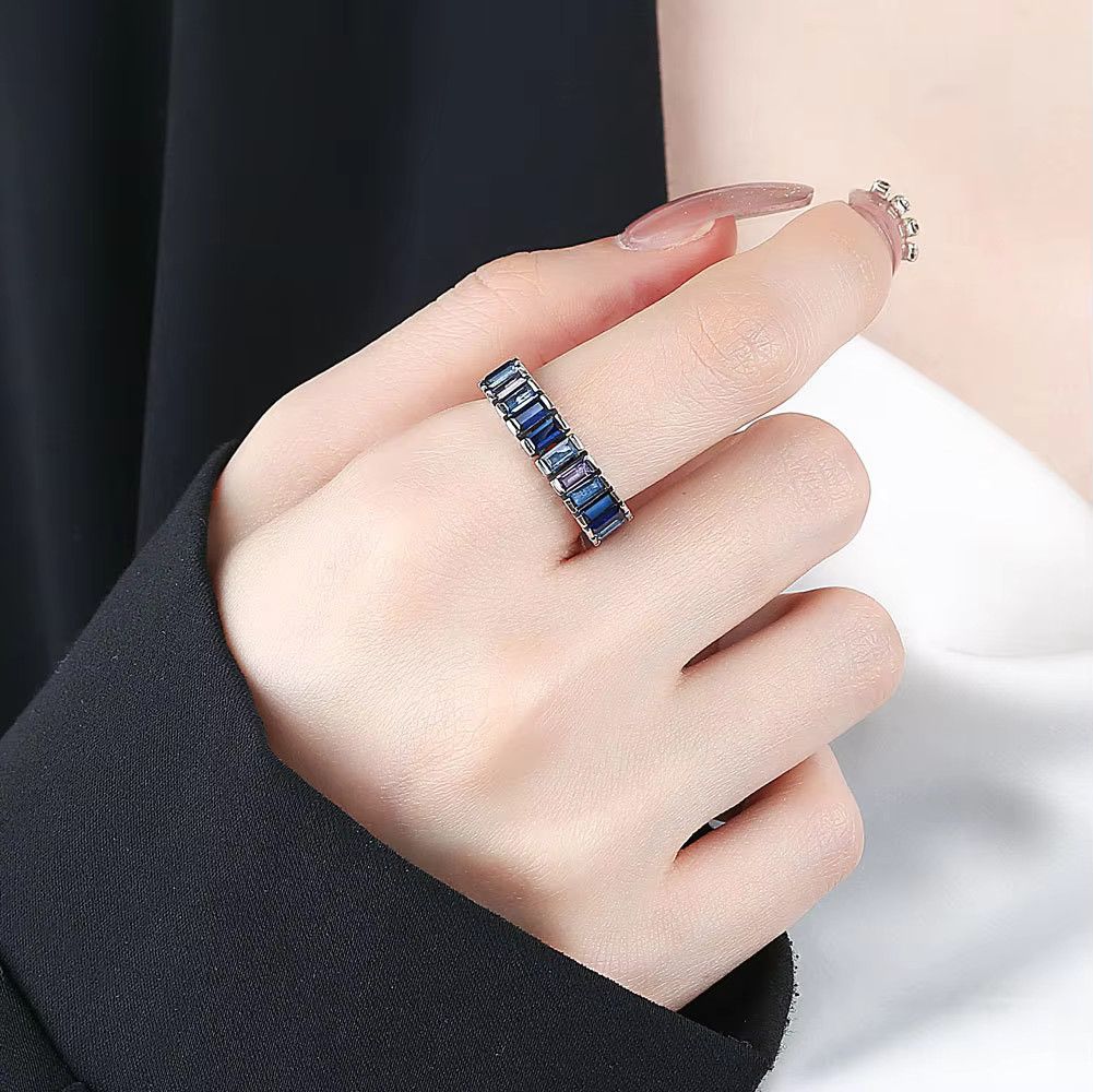 Jewelry Colorful Shiny CZ Zircon Star Retro Ring Size ONE SIZE - 2 Thumbnail