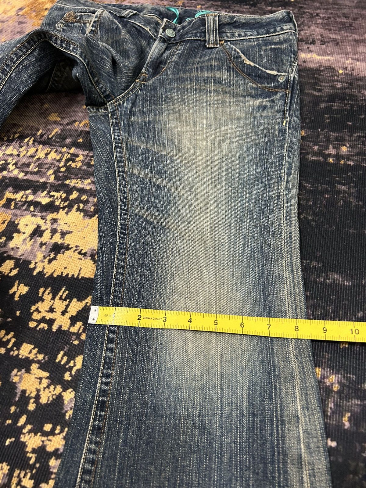 Japanese Brand Georgia Love Mud Wash Flare Pants Size US 30 / EU 46 - 17 Thumbnail