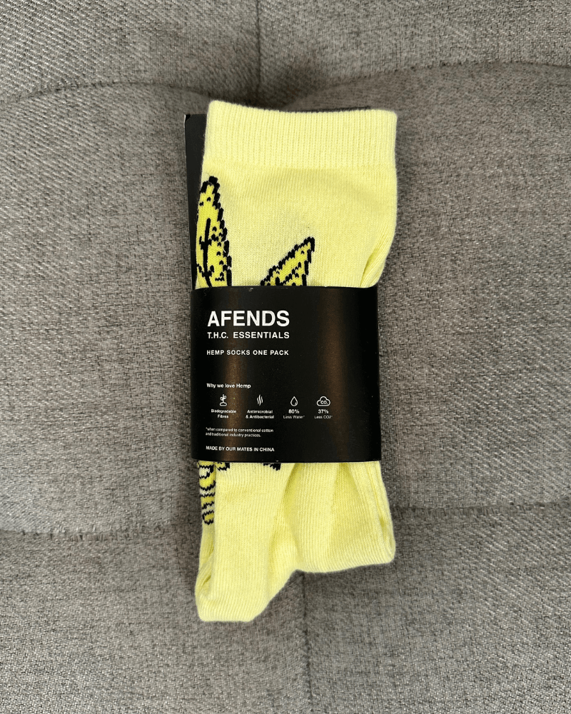 Afends BNWT Afends - Coasting - Hemp Weed Socks One Pack / Citron Size ONE SIZE - 4 Thumbnail