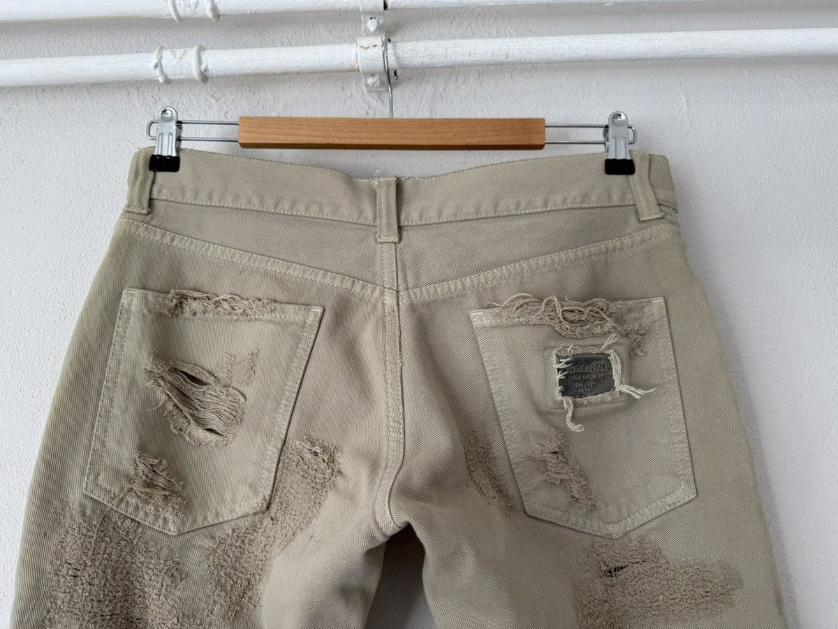 Dolce & Gabbana Destroyed Beige Denim with Frayed Hem Size US 32 / EU 48 - 13 Thumbnail