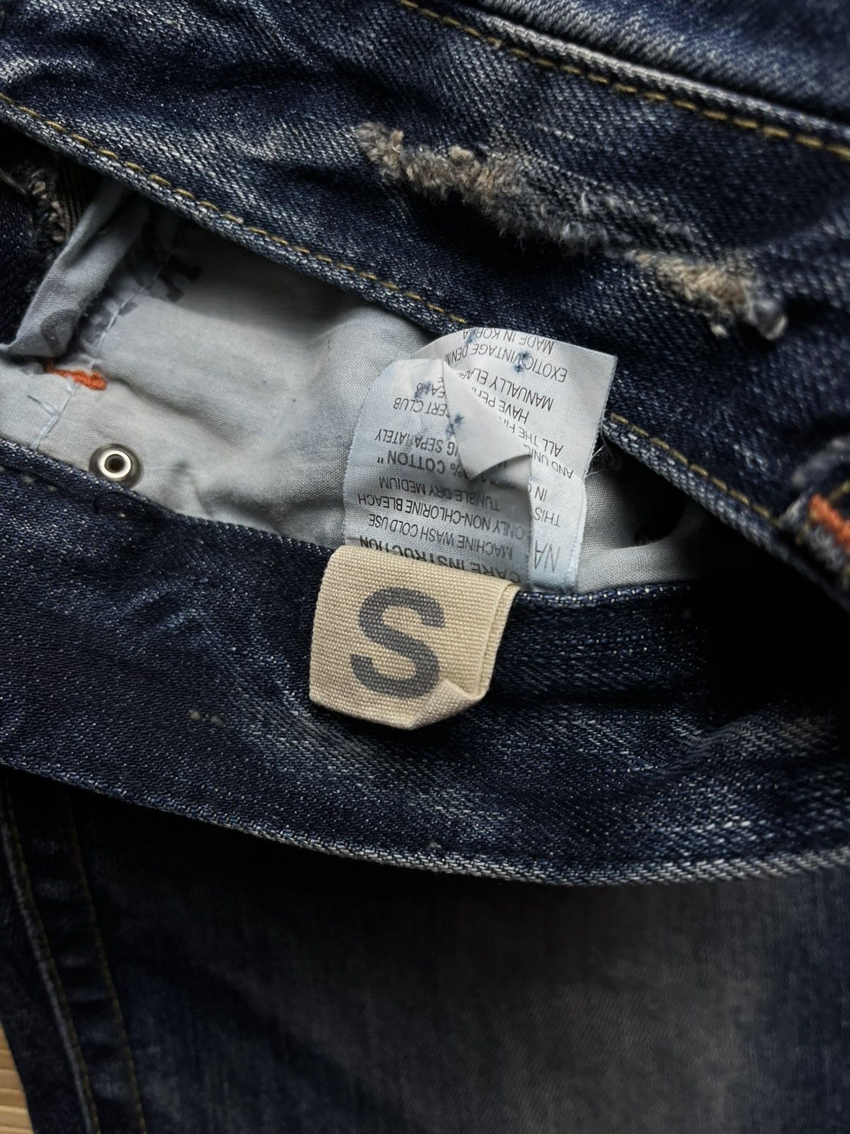 Le Grande Bleu (L.G.B.) Vintage Lolita distressed denim Size US 31 - 7 Thumbnail