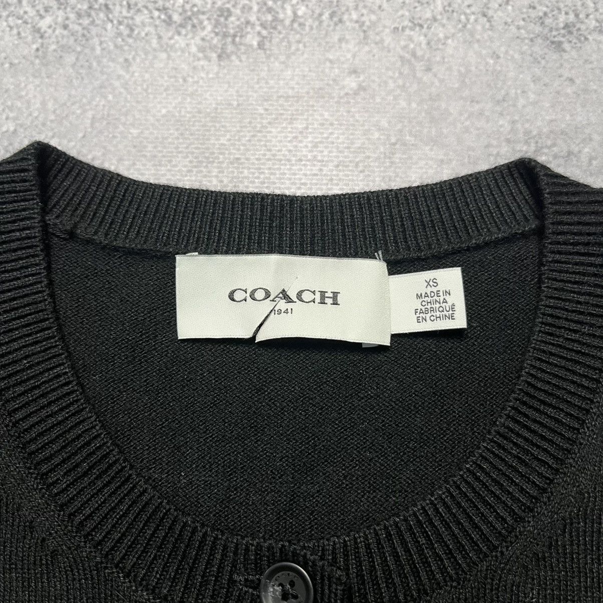 Coach Coach Black Cardigan Sweater Luxury Designer Size XS / US 0-2 / IT 36-38 - 3 Thumbnail