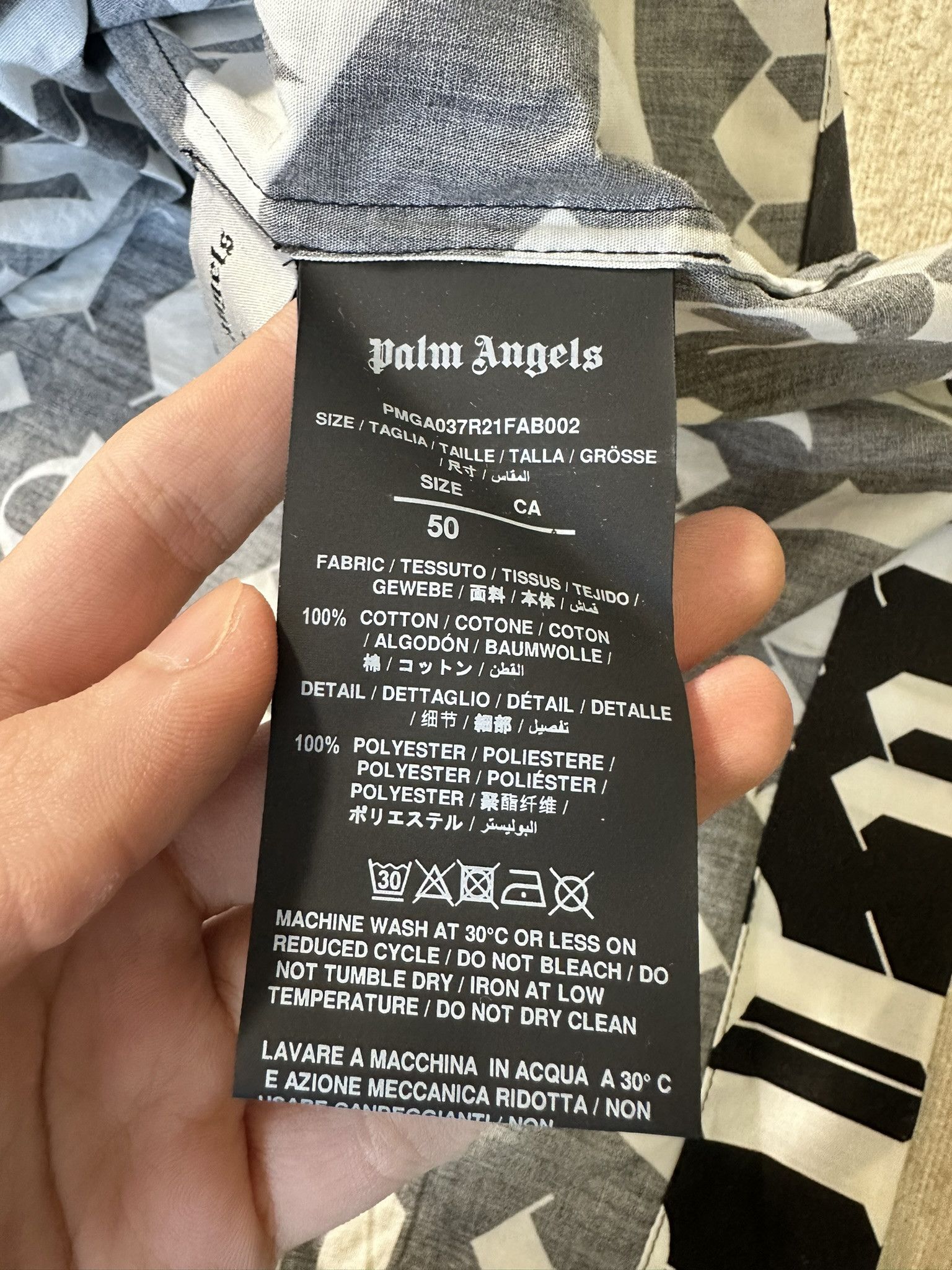 Palm Angels Palm Angels Shirt Logo Broken Monogram Black Size US L / EU 52-54 / 3 - 9 Thumbnail