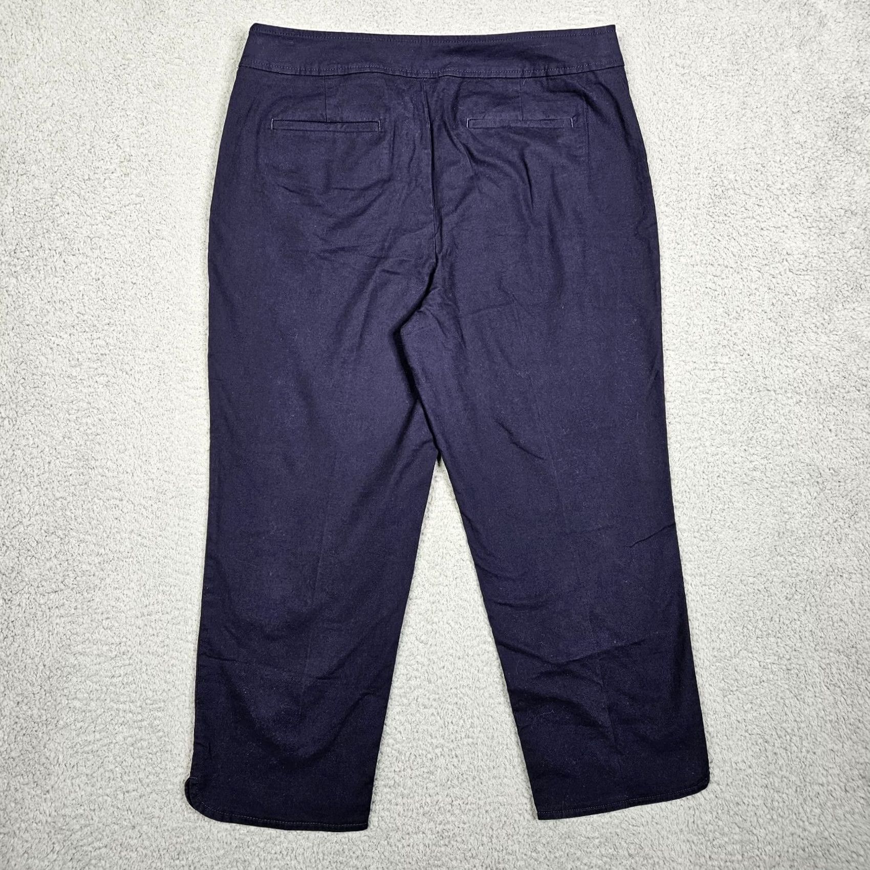 Talbots Talbots Women’s Dark Navy Blue Cropped Casual Pant Size 12P New Pants Petite Blue Cropped Casual 12P Womens Size 34" / US 12 / IT 48 - 4 Thumbnail