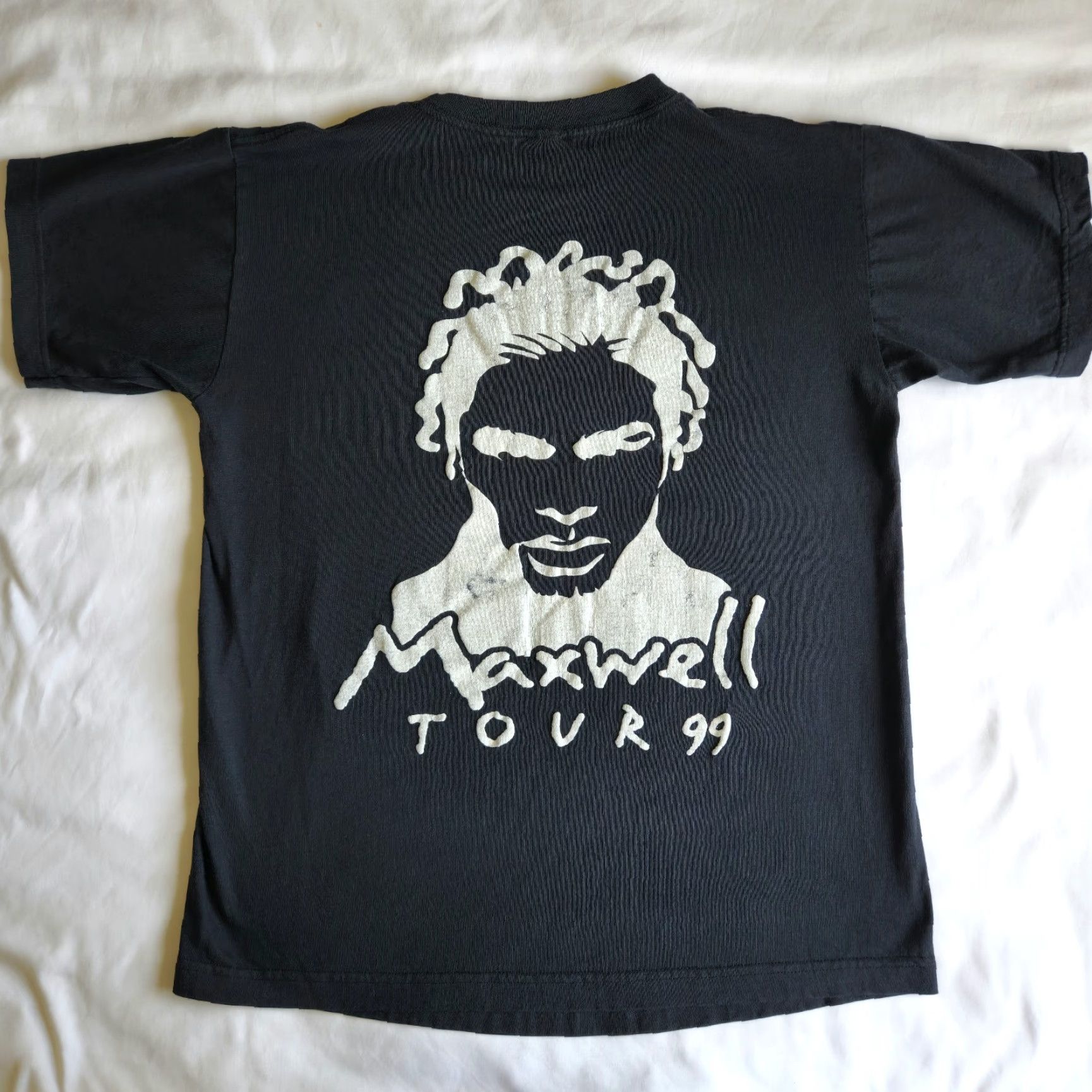 Brooks VINTAGE Maxwell Tour 99' Rare Music Concert Merch Black Lrg Graphic T-Shirt Tee Mens Shirt L 90s Music Hip Hop Graphic Double-Sided Size US L / EU 52-54 / 3 - 3 Thumbnail
