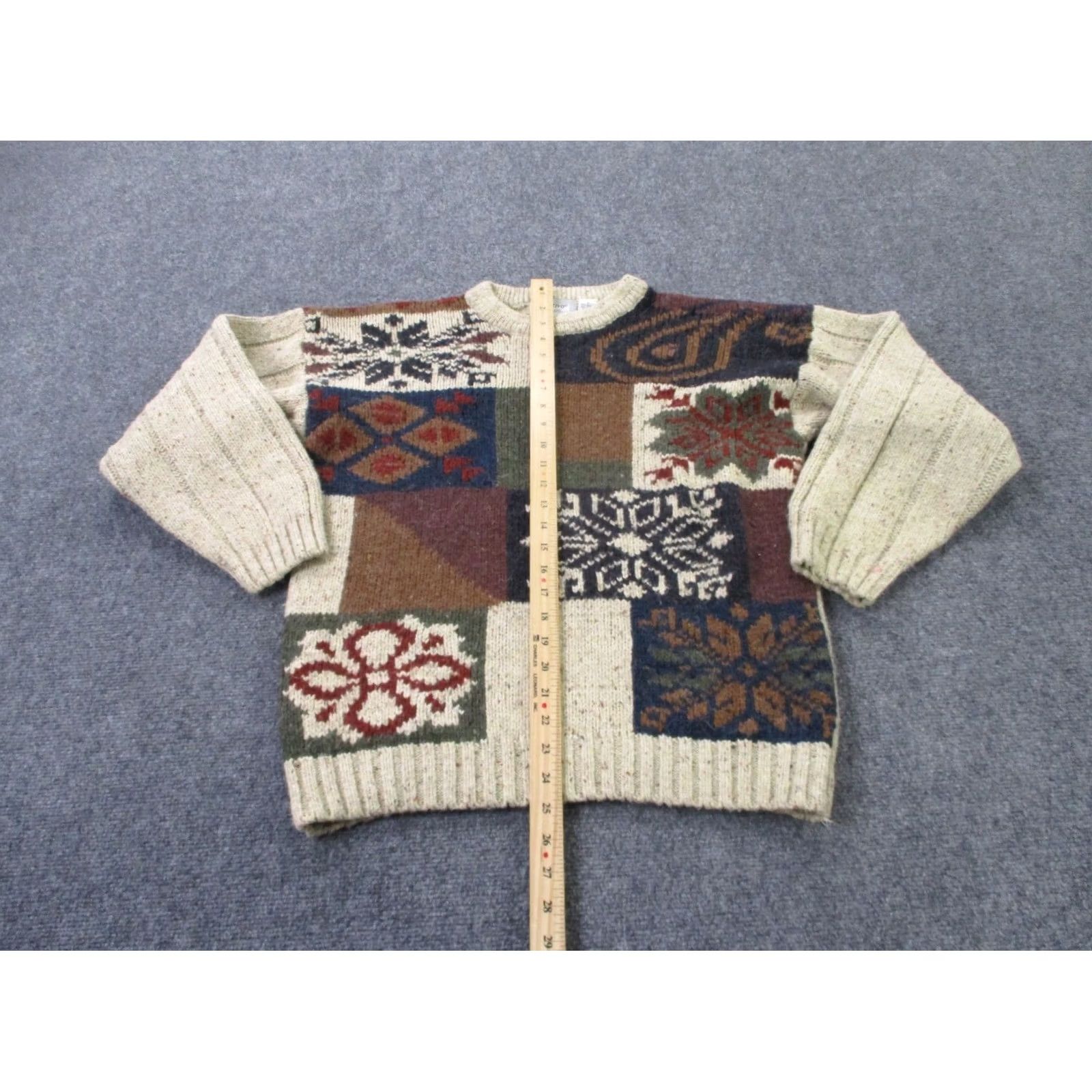 Vintage Vintage Cattivo Studio Sweater Men S Wool Pullover Snowflake Aztec Patchwork Size US S / EU 44-46 / 1 - 3 Thumbnail