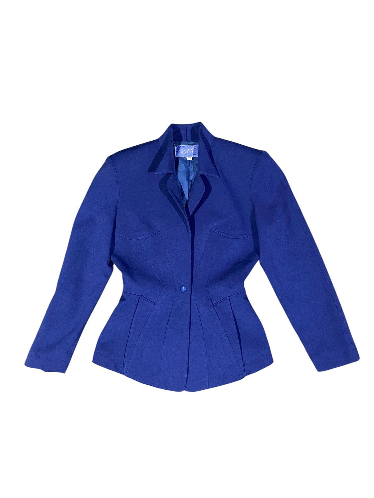 Thierry Mugler Vtg Runway 80s Thierry Mugler Hourglass Peplum PowerBlazer Size ONE SIZE - 1 Thumbnail