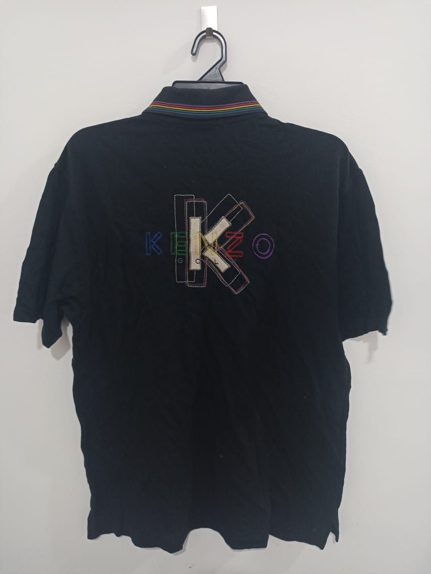 Kenzo Vintage Kenzo Button Up Black Tshirt Size US L / EU 52-54 / 3 - 2 Thumbnail