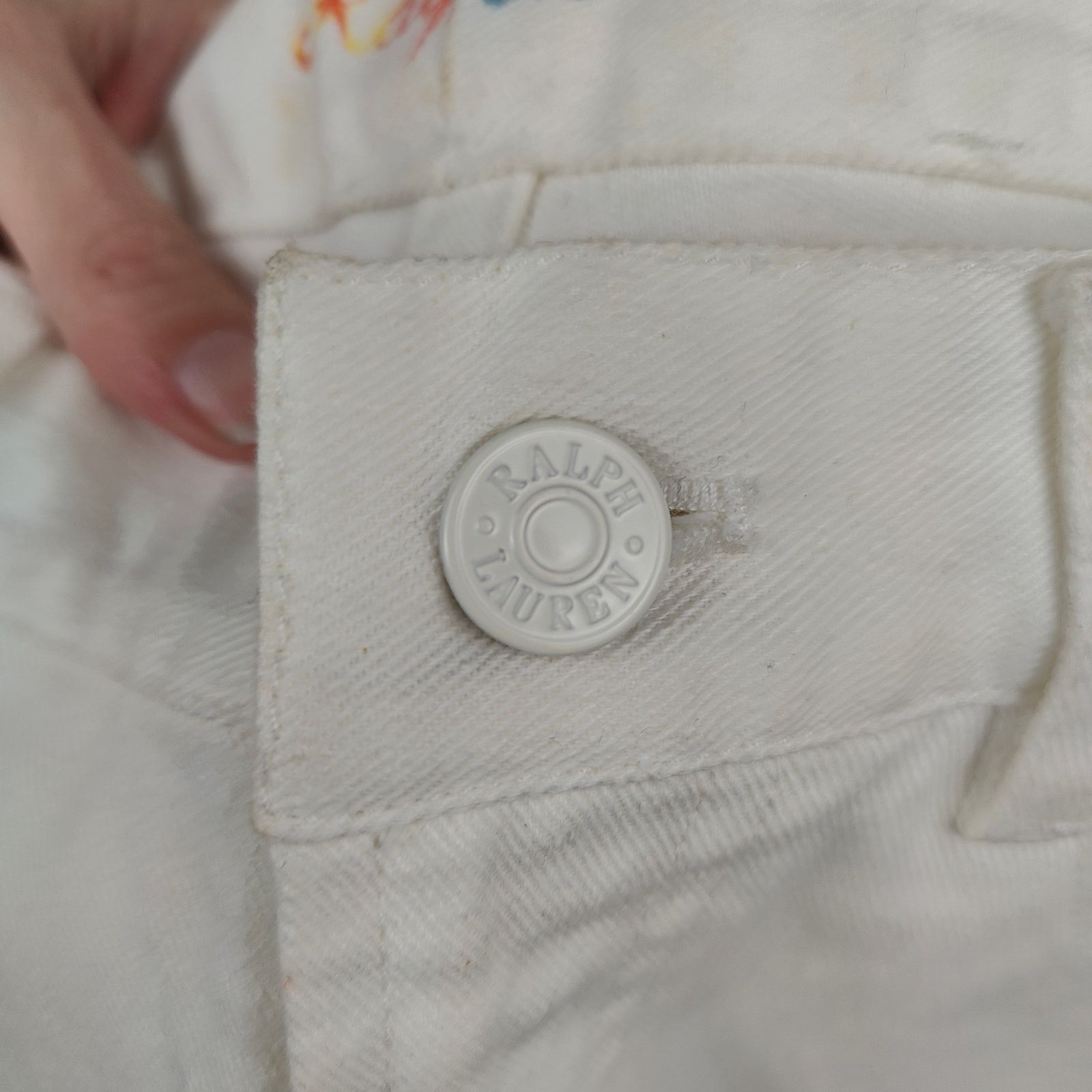Ralph Lauren Ralph Lauren Printed Boot Cut Jeans Womens 27 White Y2K Size 27" / US 4 / IT 40 - 7 Thumbnail
