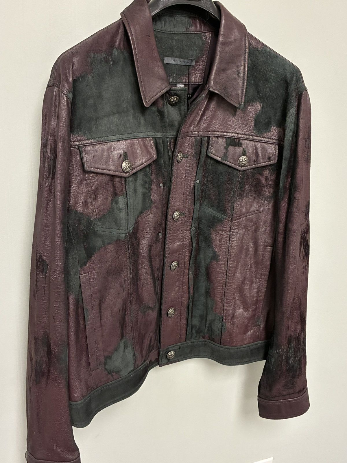 John Varvatos Leather trucker jacket EU 58x USA 48x Size US XXL / EU 58 / 5 - 11 Thumbnail