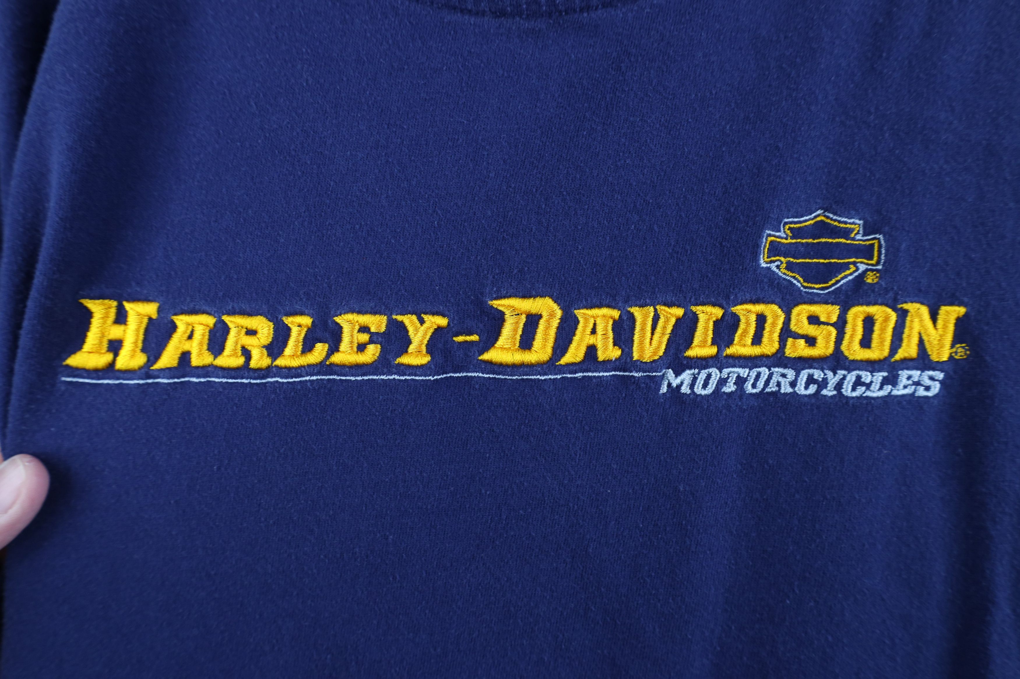 Harley Davidson Vintage Y2K Harley Davidson Spell Out Fire Flames T-Shirt Size US L / EU 52-54 / 3 - 6 Thumbnail