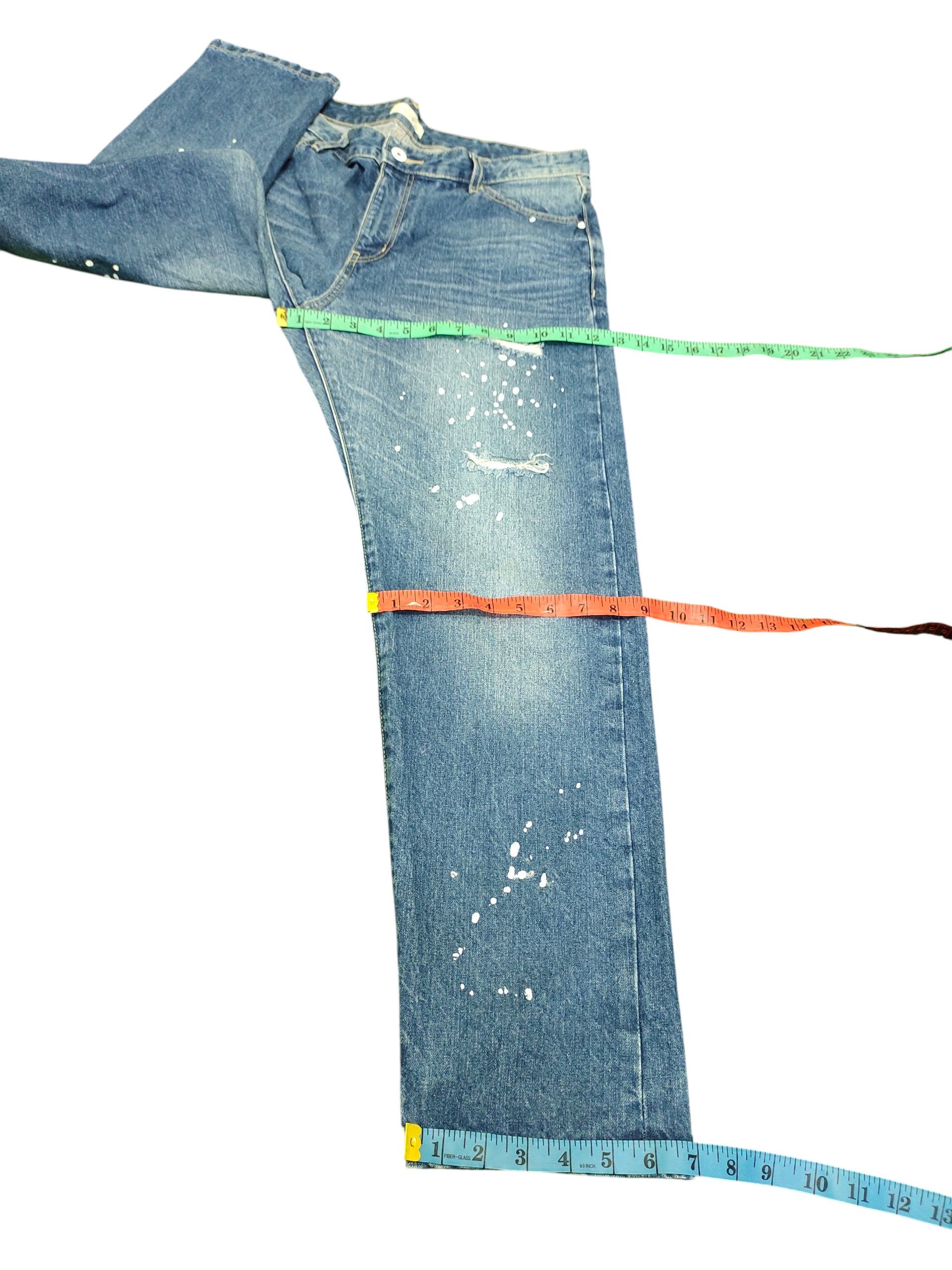 Comme des Garcons × Undercover Confirm Japan Paint Splash Distress Faded Denim Jeans Size US 34 / EU 50 - 16 Thumbnail