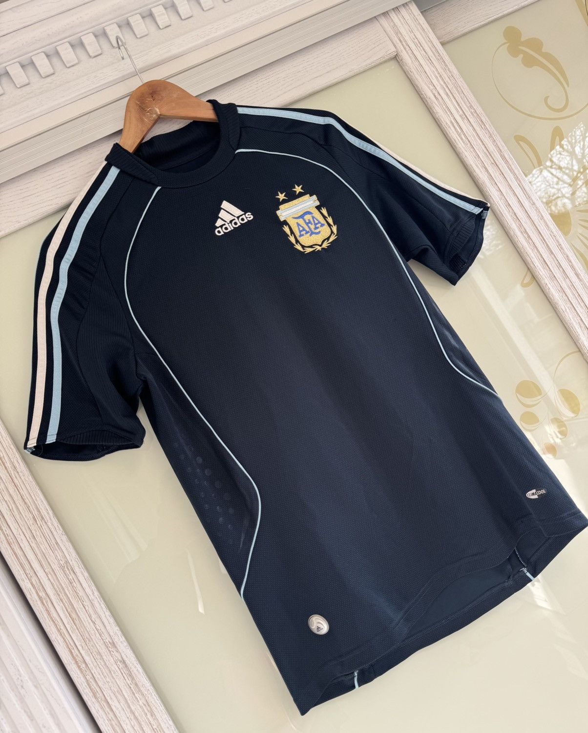 Adidas Argentina 2008-2009 Away Soccer Jersey Football Shirt Kit Size US S / EU 44-46 / 1 - 4 Thumbnail