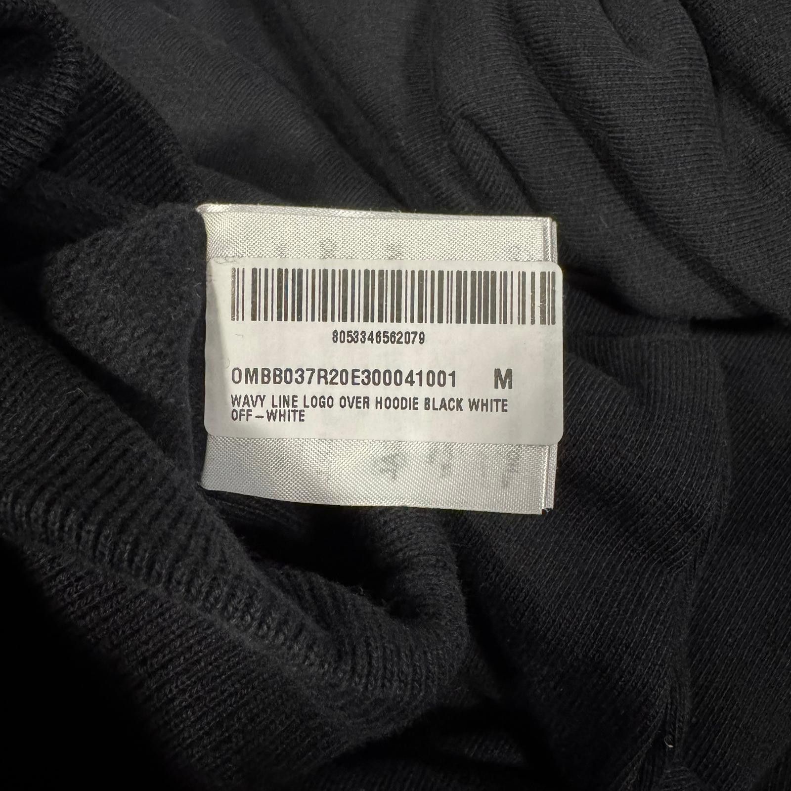 Off-White Black Wavy Line Logo Oversized Hoodie Size US M / EU 48-50 / 2 - 8 Thumbnail