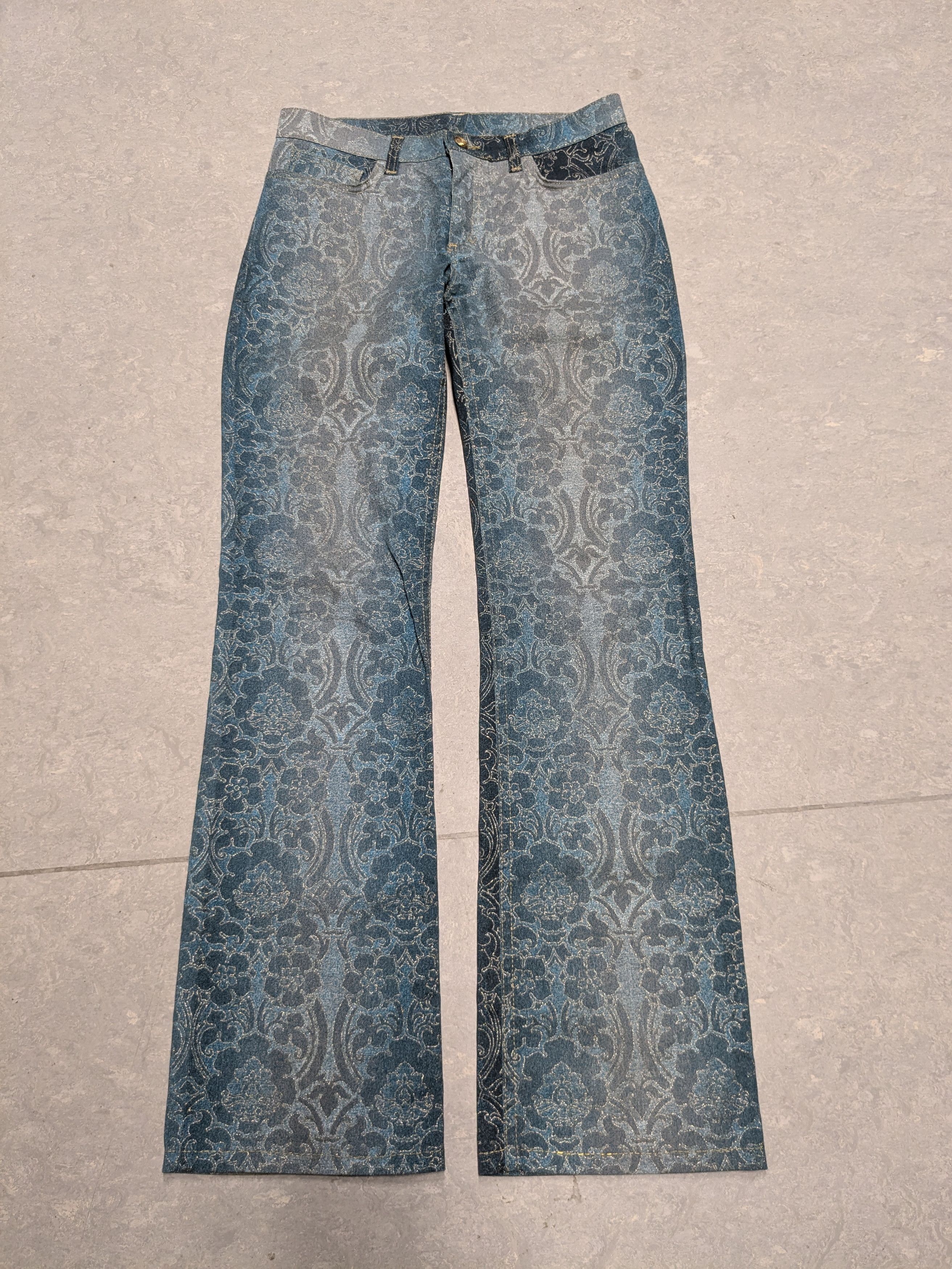 Roberto Cavalli Roberto Cavalli 2000s floral pattern jeans Size 28" / US 6 / IT 42 - 1 Thumbnail