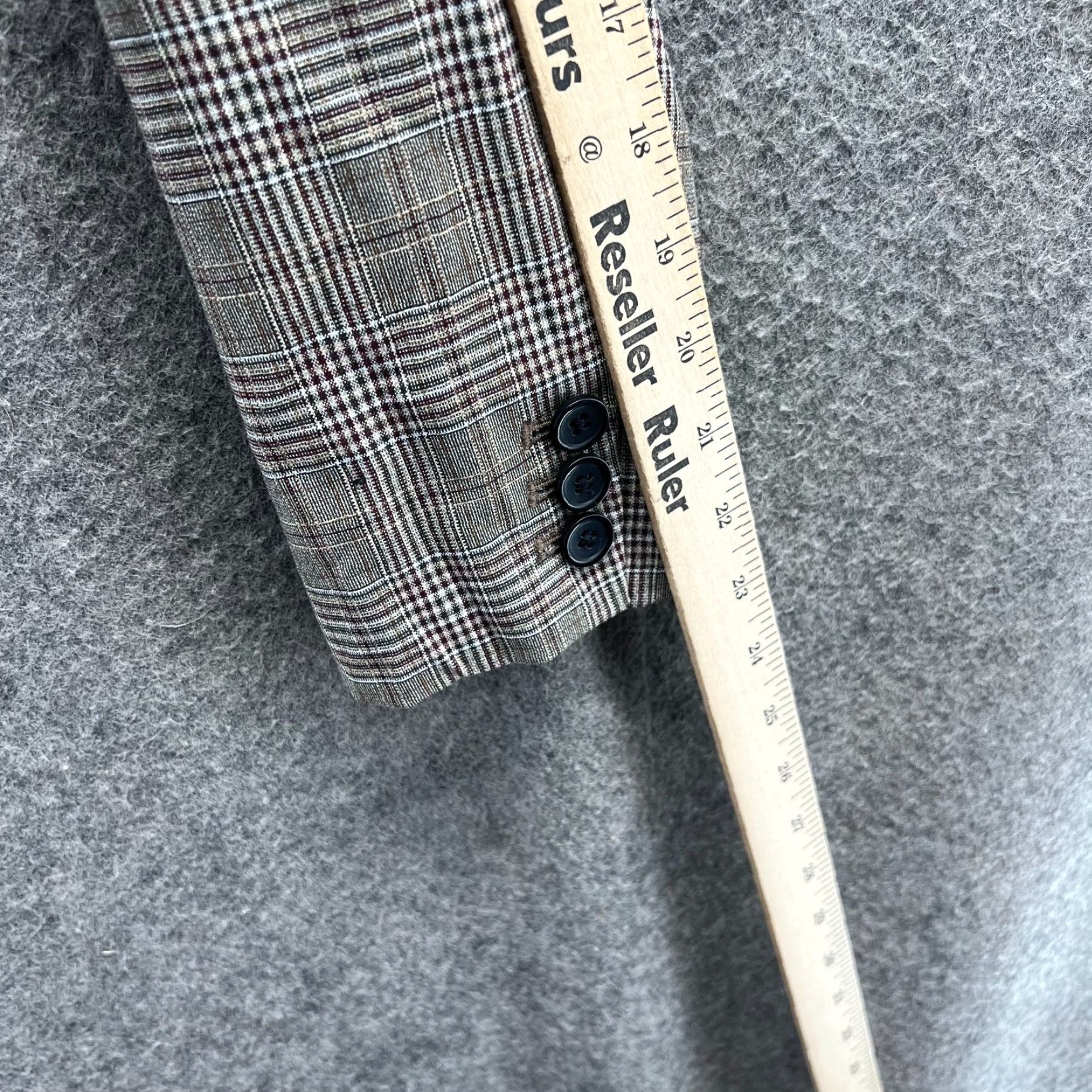 Banana Republic Banana Republic Blazer Women 6 Beige Wool Plaid Check Single-Breasted Jacket Dressy Casual Business Formal Tuxedo Style Regular Fit Womens Size M / US 6-8 / IT 42-44 - 4 Thumbnail