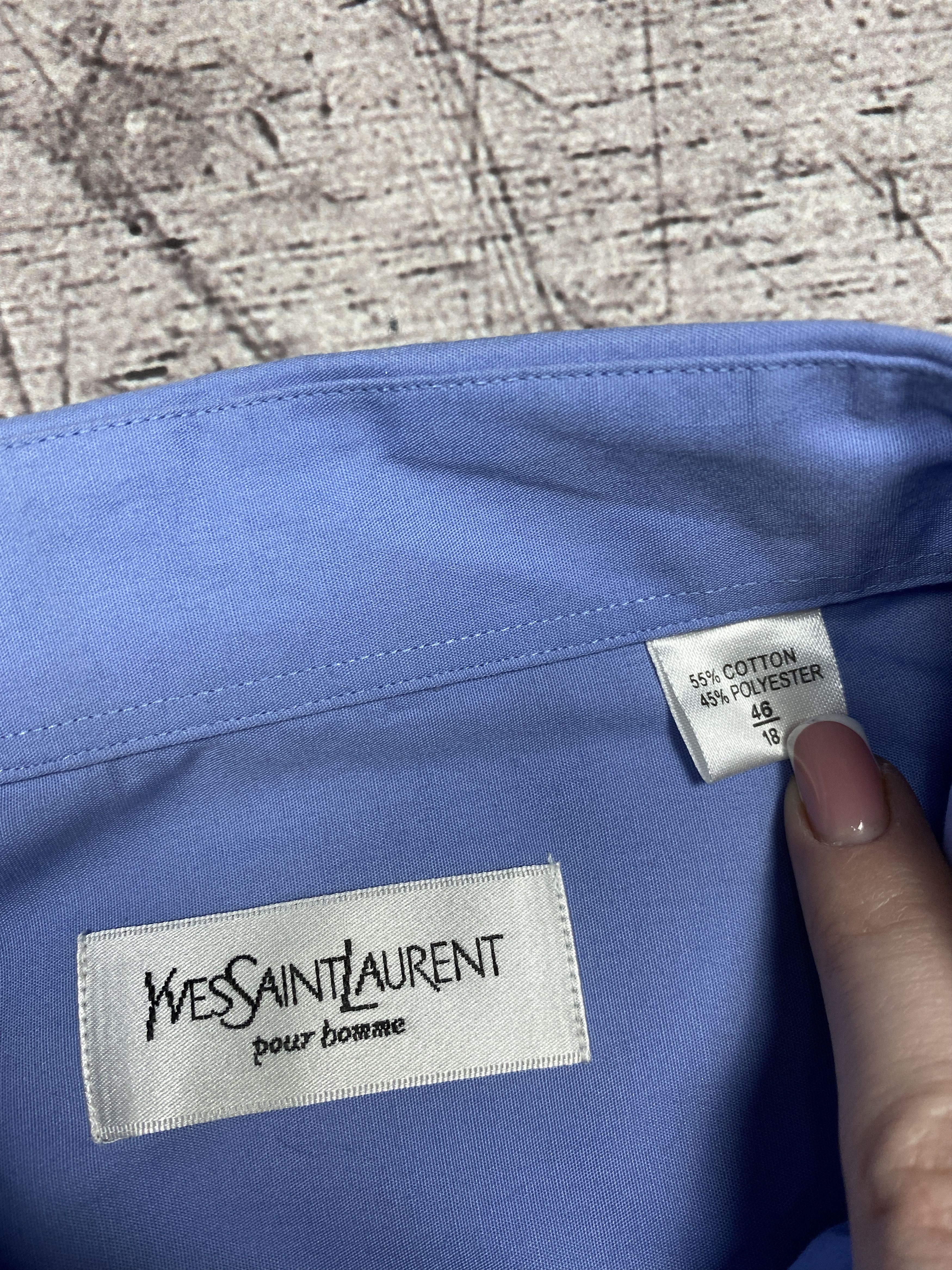 Yves Saint Laurent Yves Saint Laurent YSL Vintage Mens Long Sleeve Shirt Size US XL / EU 56 / 4 - 4 Thumbnail