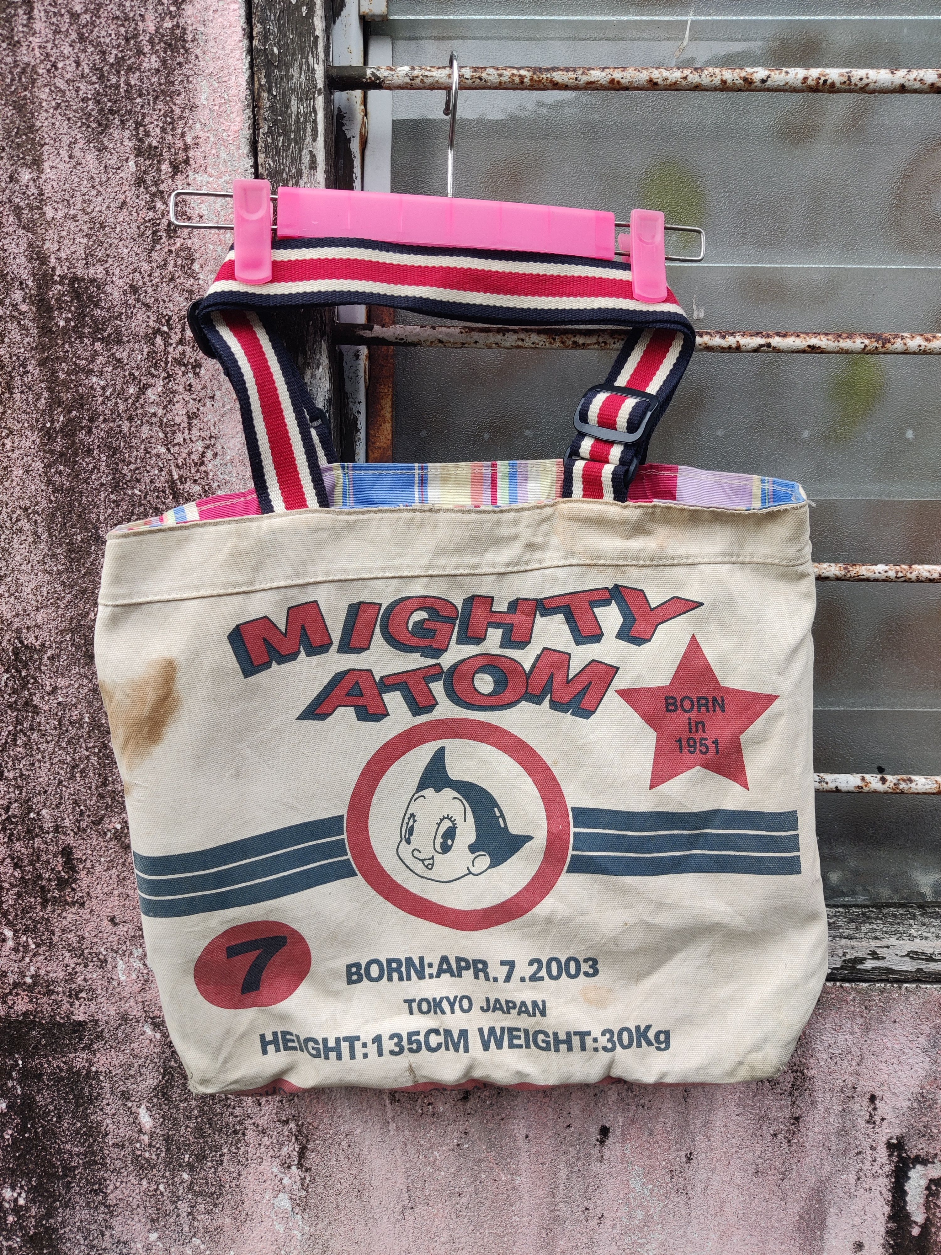 Japanese Brand Vintage Stain Distressed Mighty Atom Tezuka Anime Tote Bag Size ONE SIZE - 1 Thumbnail