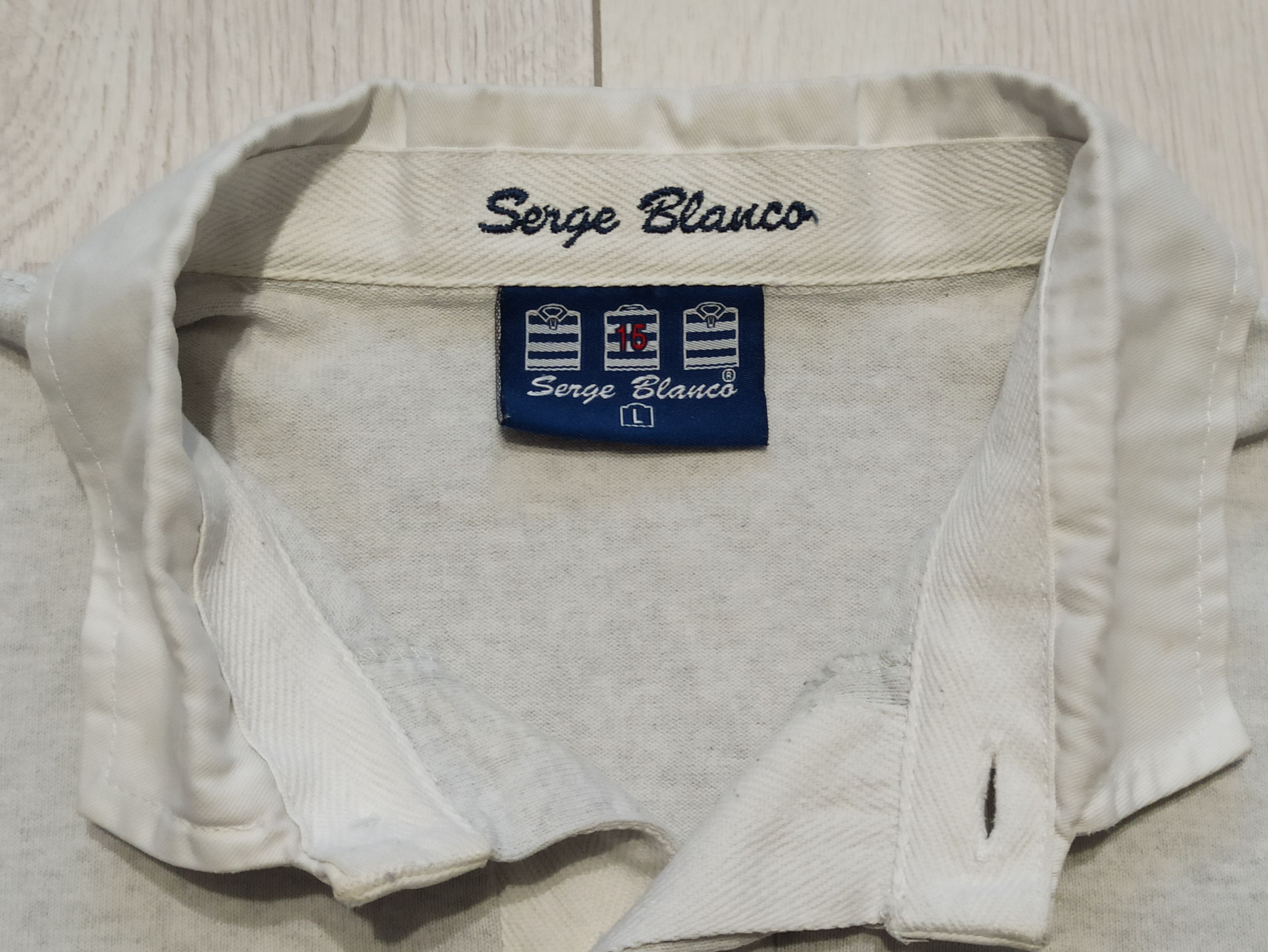 Designer × Vintage Serge Blanco Polo Shirt Size US L / EU 52-54 / 3 - 2 Thumbnail