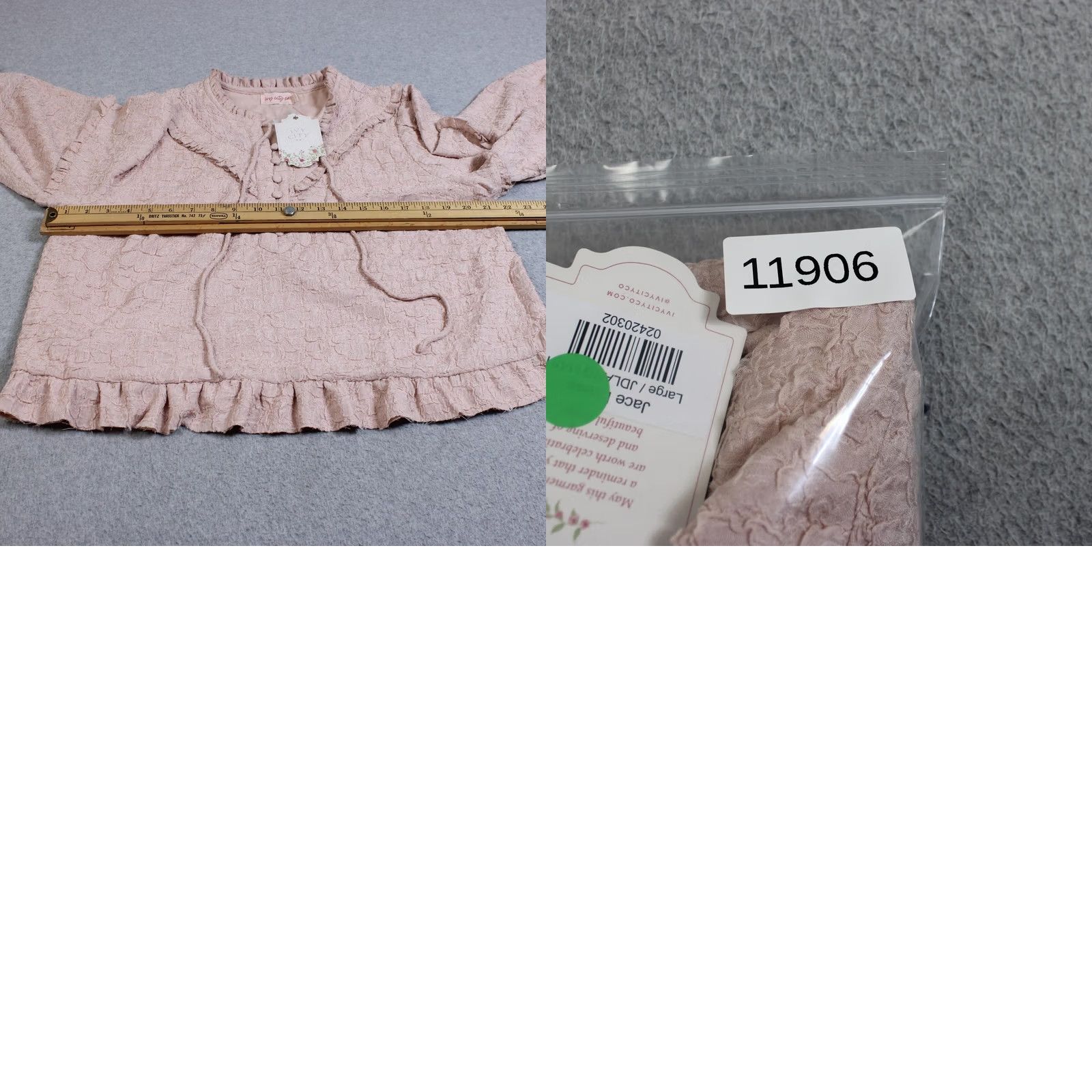 CO VINTAGE Ivy City Co Jace Shirt Women Large Pink Lace Ruffle Balloon Sleeve Boho Romantic Size L / US 10 / IT 46 - 8 Thumbnail