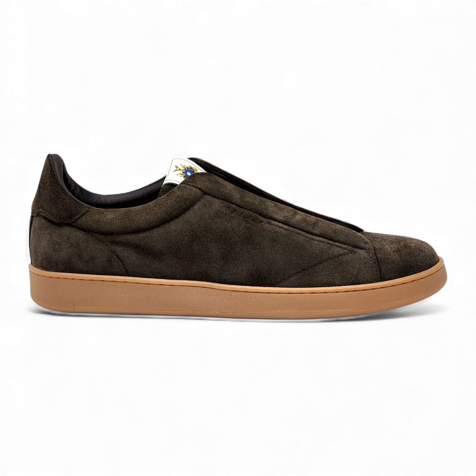 Bally Crest Romy Suede Slip On Sneakers Dark Brown EU 41 US 8 $400 Size US 8 / EU 41 - 3 Thumbnail