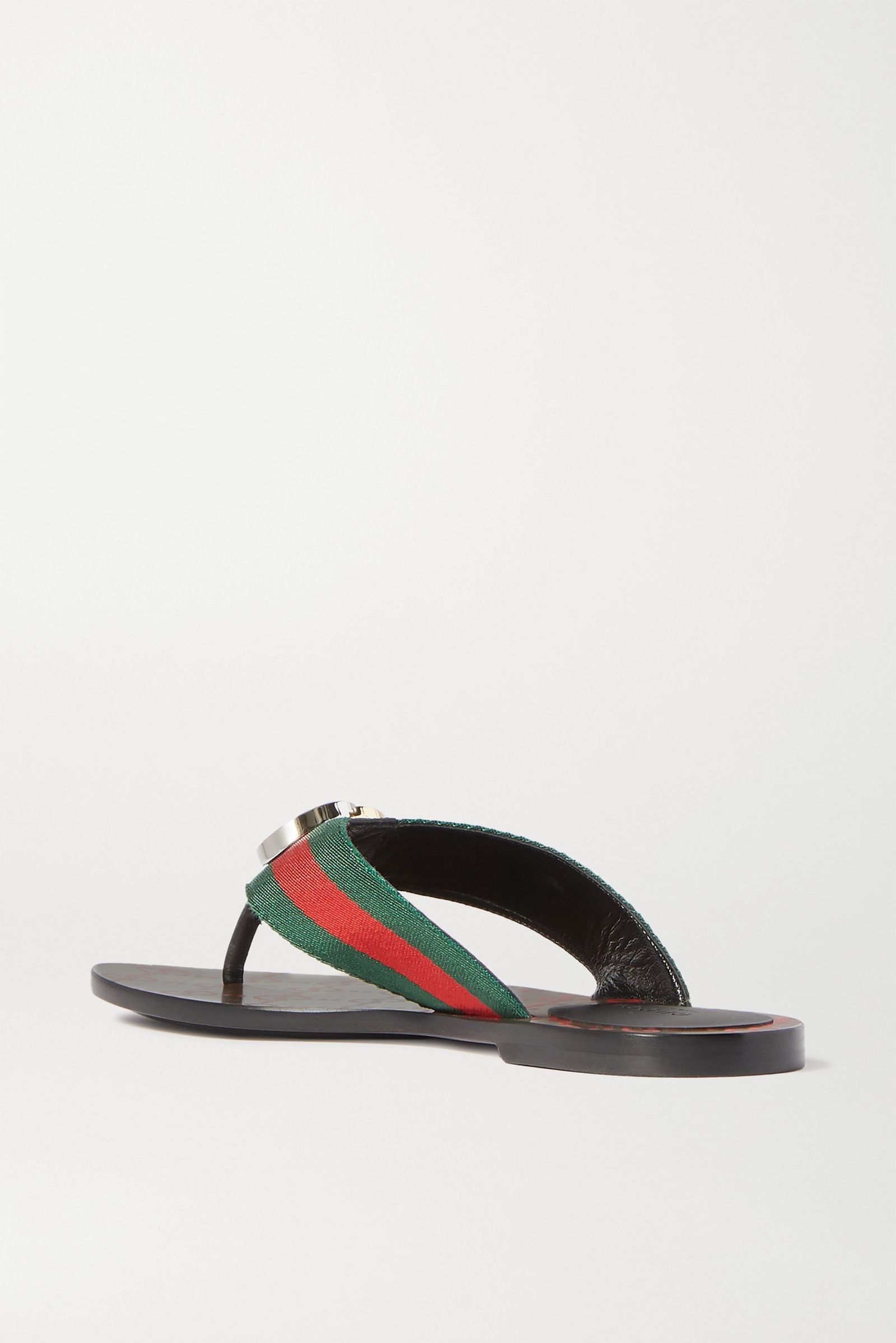 Gucci oc11z0526 Women's Slippers Sandals With Web in Multicolor Size US 5.5 / IT 35.5 - 3 Thumbnail
