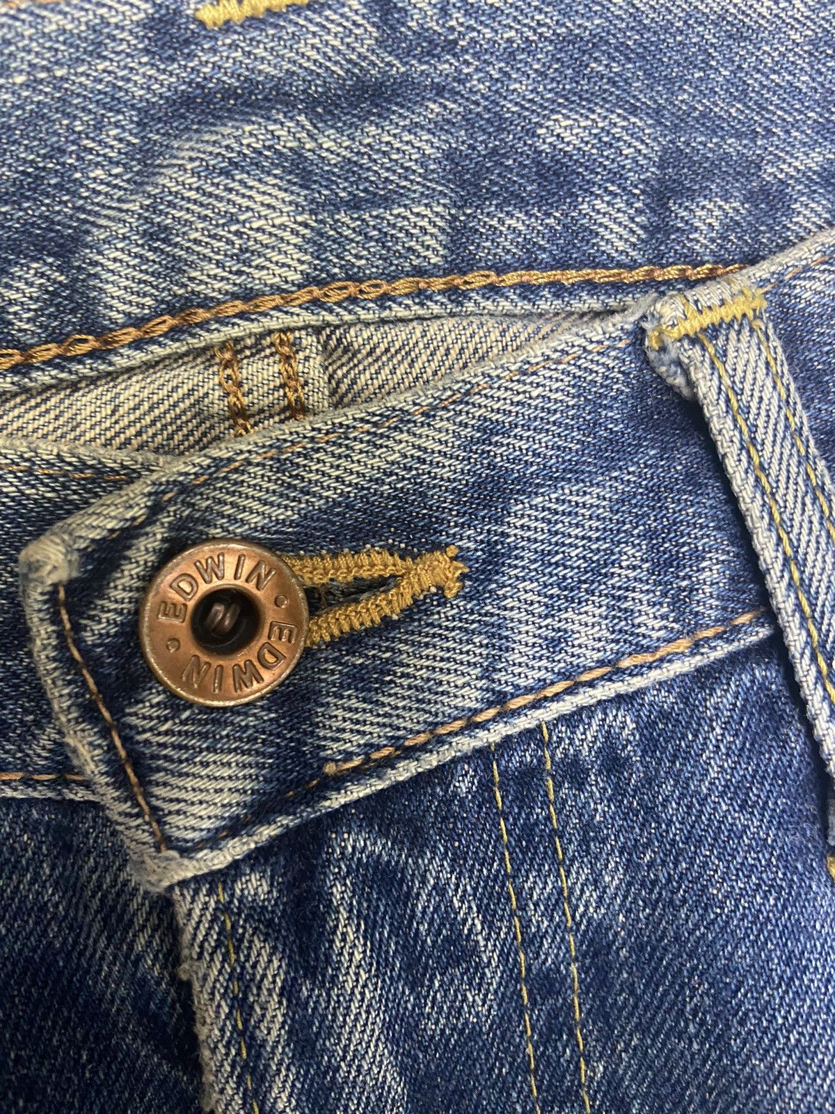 Beauty Beast 🔥 Flare🔥🔥🔥 Vintage Edwin 505X selvedge jeans distressed Size US 31 - 10 Thumbnail