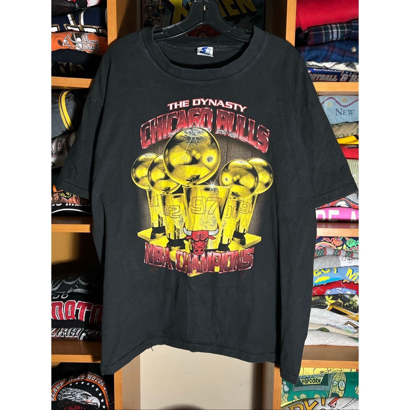 Starter Vintage Starter NBA Chicago Bulls Championship Dynasty Tee Size US XL / EU 56 / 4 - 1 Thumbnail