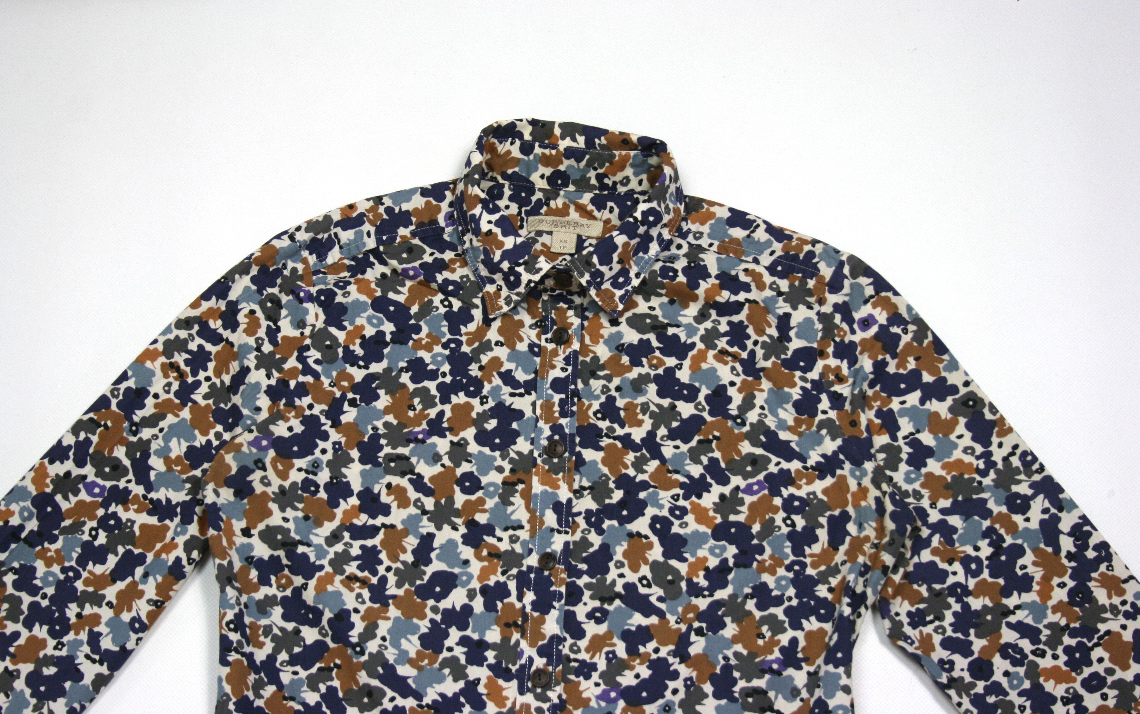 Burberry Brit Floral Printed Shirt Size XS / US 0-2 / IT 36-38 - 3 Thumbnail