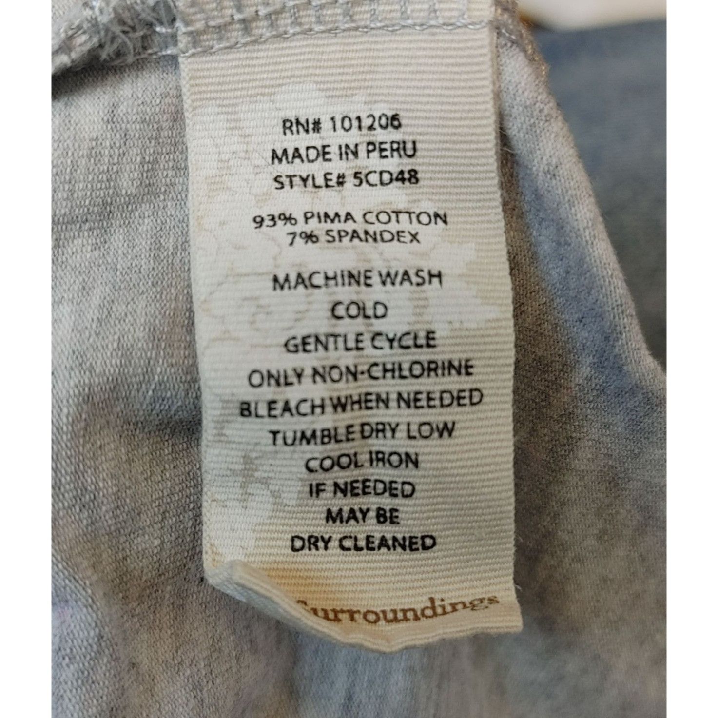 Other SOFT SURROUNDINGS Womens 1X Gray Marled Cotton Blend Long Sl Size XL / US 12-14 / IT 48-50 - 4 Thumbnail