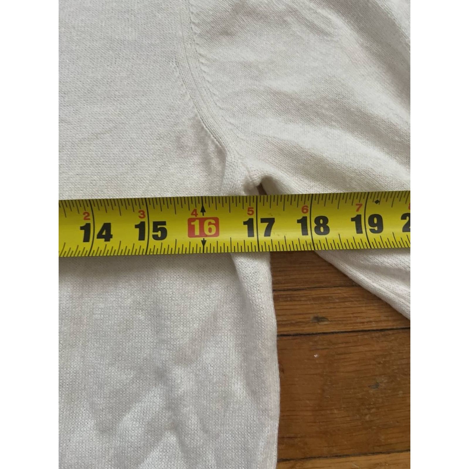 Frame FRAME cotton linen knitted 3/4 sleeve top Gathered A001872 Size L / US 10 / IT 46 - 6 Thumbnail