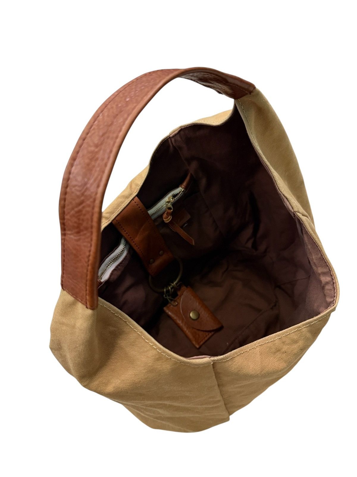 Japanese Brand RARE CLUETO KOBE CANVAS HOBO BAG Size ONE SIZE - 10 Thumbnail