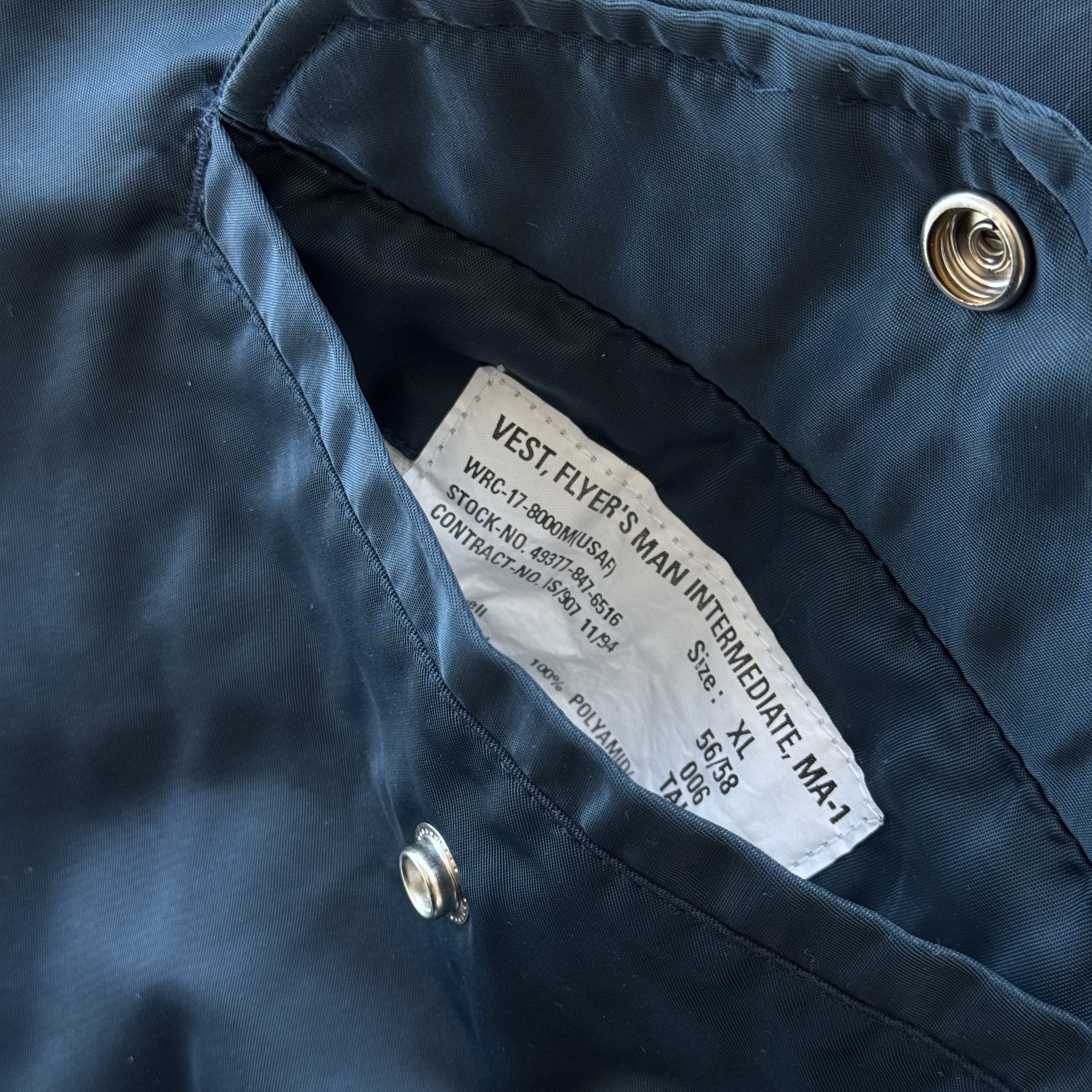 Vintage Vintage MA-1 Flyer’s Man Intermediate Vest Jacket Lining USA Size US XL / EU 56 / 4 - 8 Thumbnail