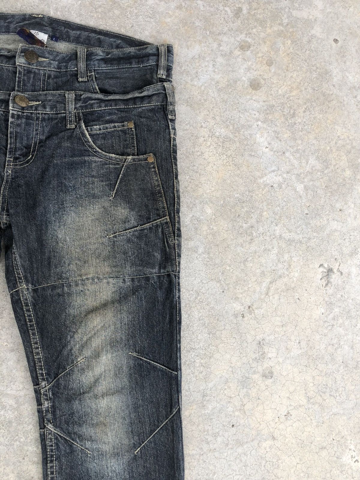 Japanese Brand Japanese Denim Lab Double Waist Distressed Denim Slim Size US 34 / EU 50 - 6 Thumbnail