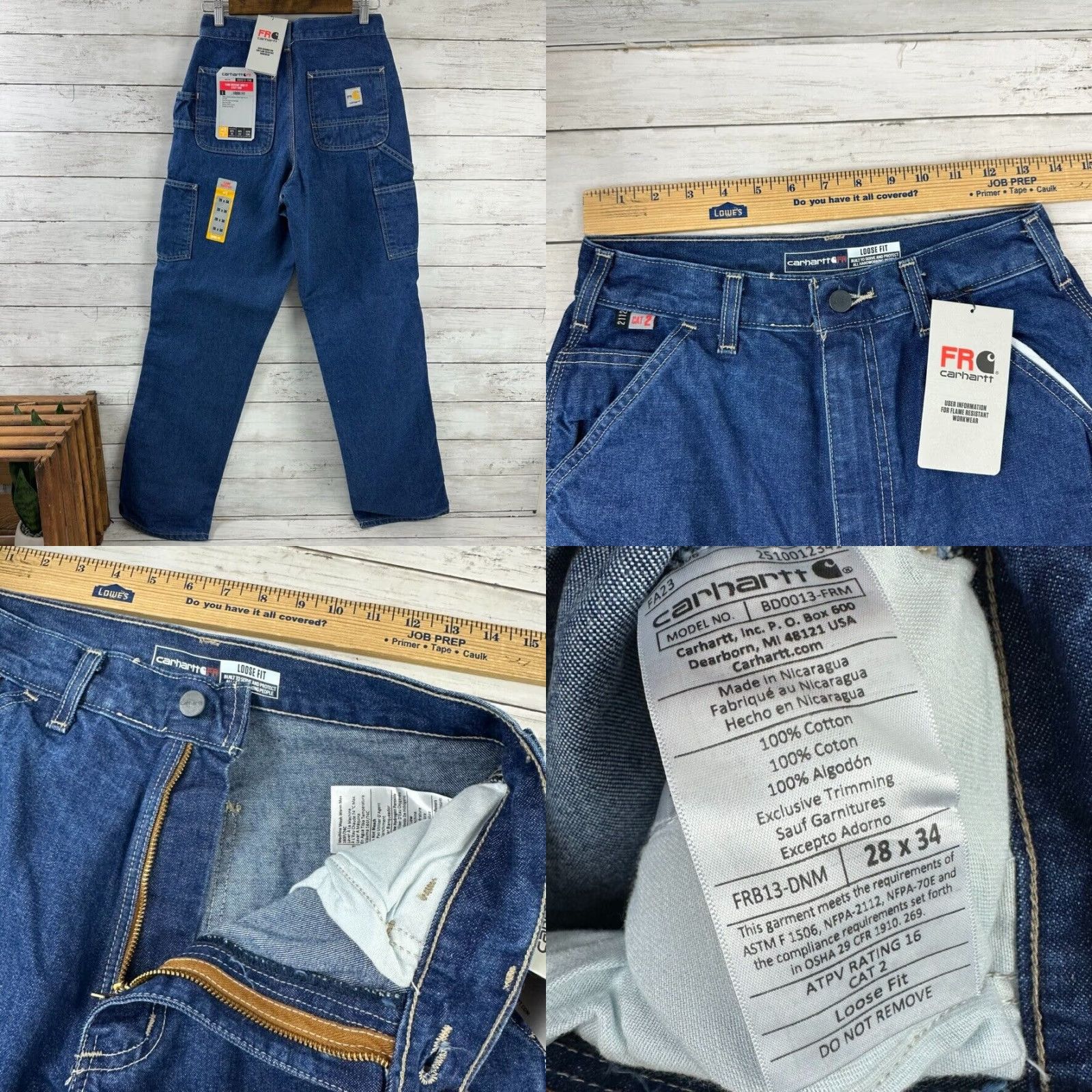 Carhartt VINTAGE Carhartt Jeans Size 28X34 Men's Relaxed Fit Denim Work Dungaree Blue 90s Size US 28 / EU 44 - 8 Thumbnail