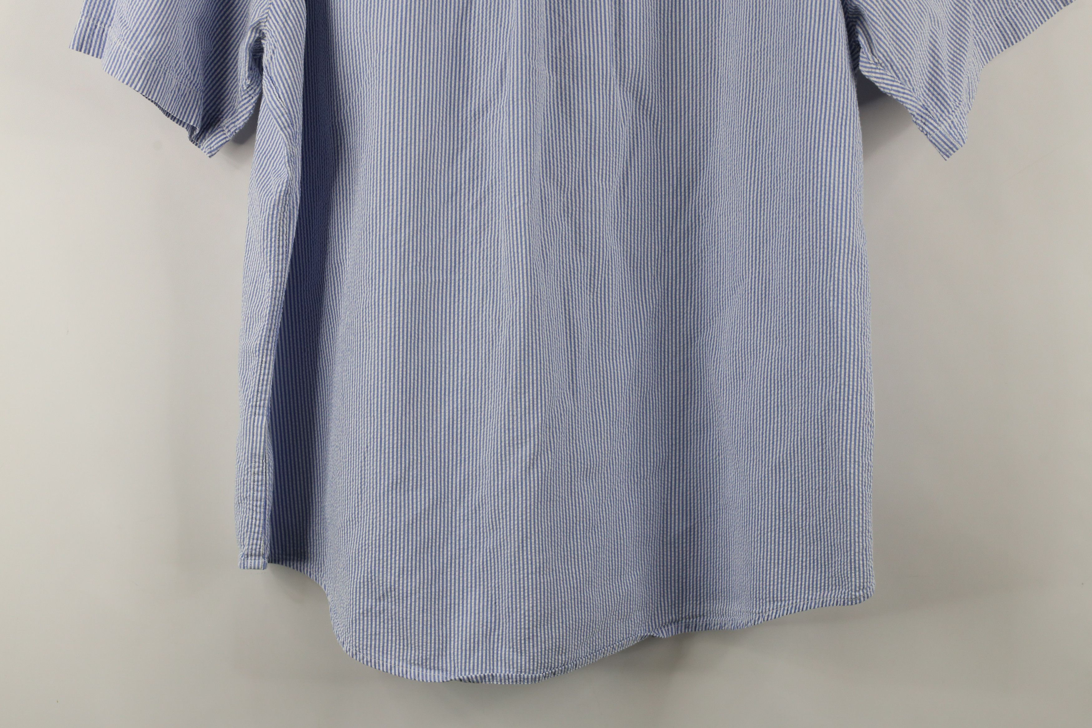 Lands' End × Vintage Vintage Lands End Seer Sucker Short Sleeve Button Down Shirt Size US L / EU 52-54 / 3 - 13 Thumbnail