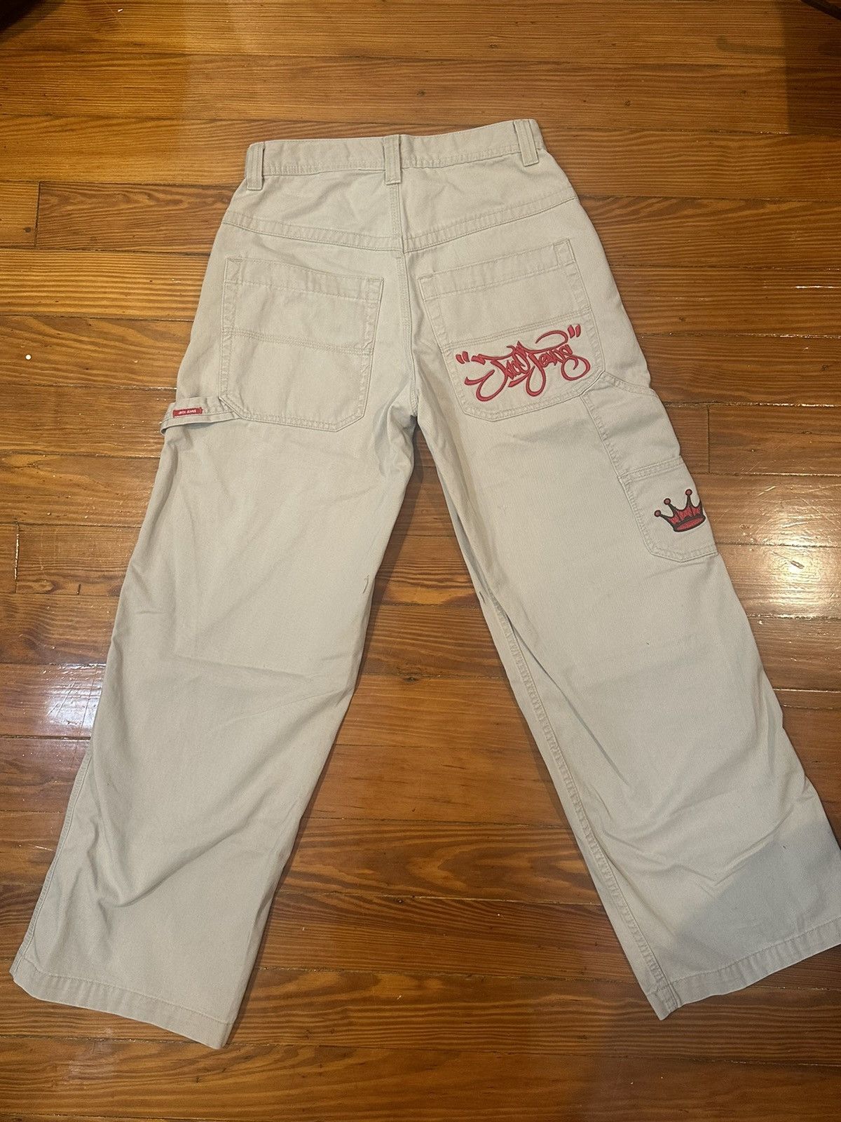 JNCO VintageJNCO Jeans Khaki with Red Crown Embroidery Size 29x30 Size US 29 - 7 Thumbnail