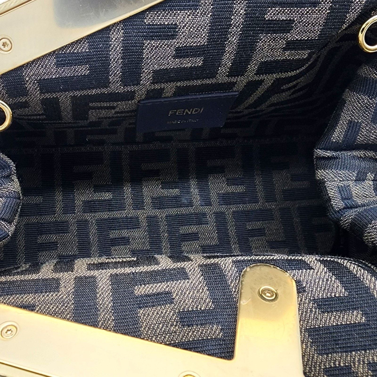 Fendi First Small White Leather Clutch Bag with Python Trim Size ONE SIZE - 13 Thumbnail