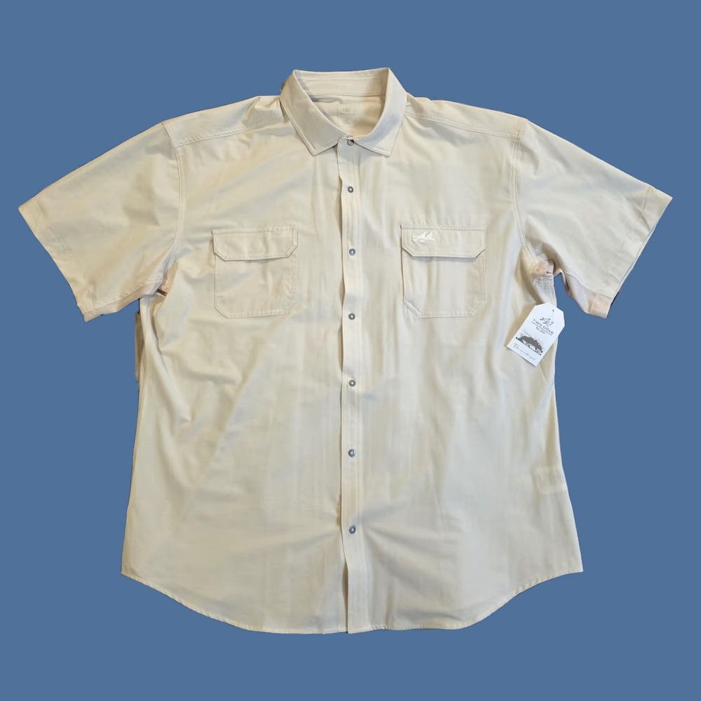 Vintage Two Dove Rio Ultimate Outdoor Blend Short Sleeve Shirt 2XL Tan Metal Snap NWT Mens XS-XXL? Size US XXL / EU 58 / 5 - 1 Thumbnail