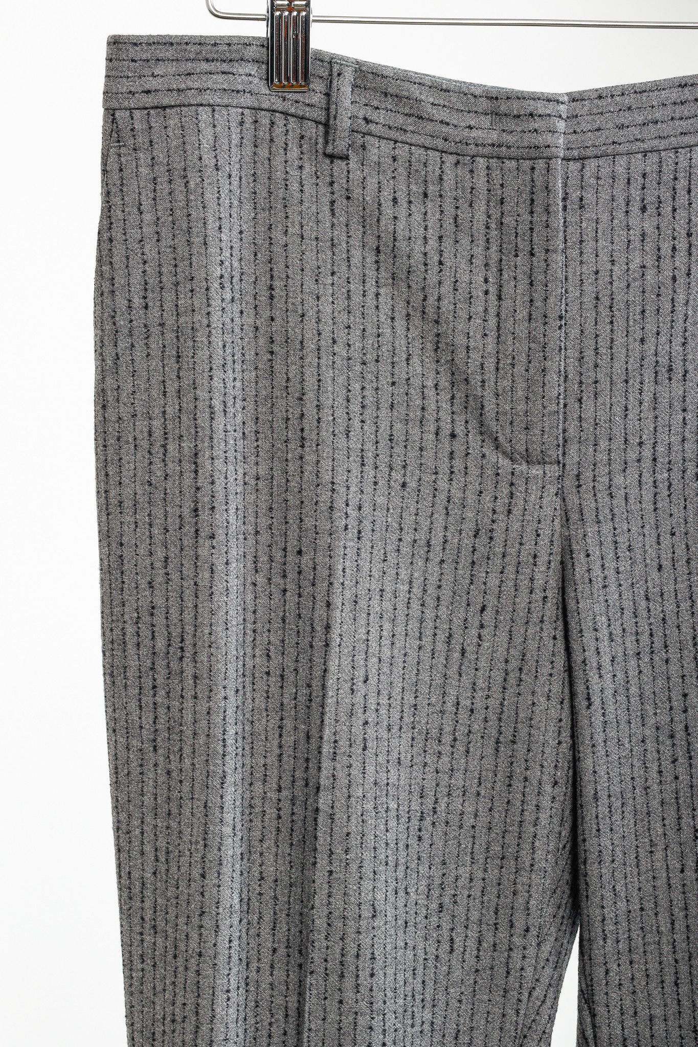 Fabiana Filippi Fabiana Filippi Grey Pin Striped Wool Pants Size 30" / US 8 / IT 44 - 4 Thumbnail